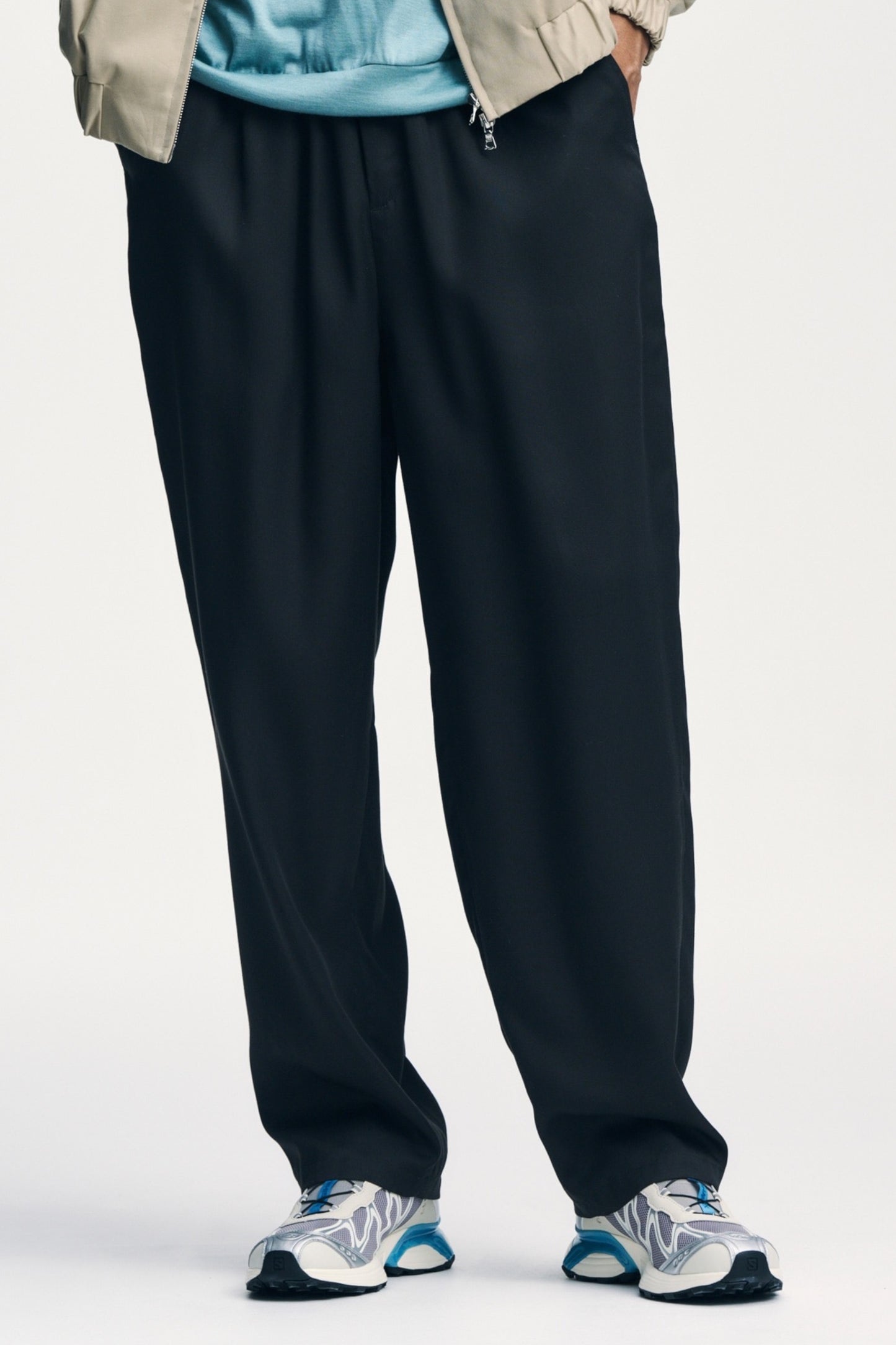 Sophnet Drape Tapered Bold Pants Black | Pantalon Lyocell Japon | Edgar Bdx