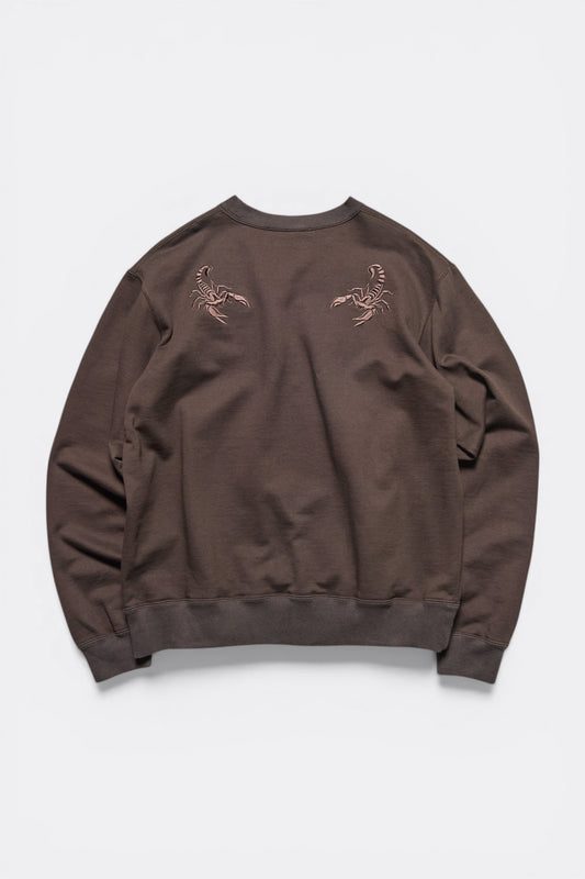 Sophnet Embroidery Sweatshirt Brown | Sweat French Terry Japon | Edgar Bdx