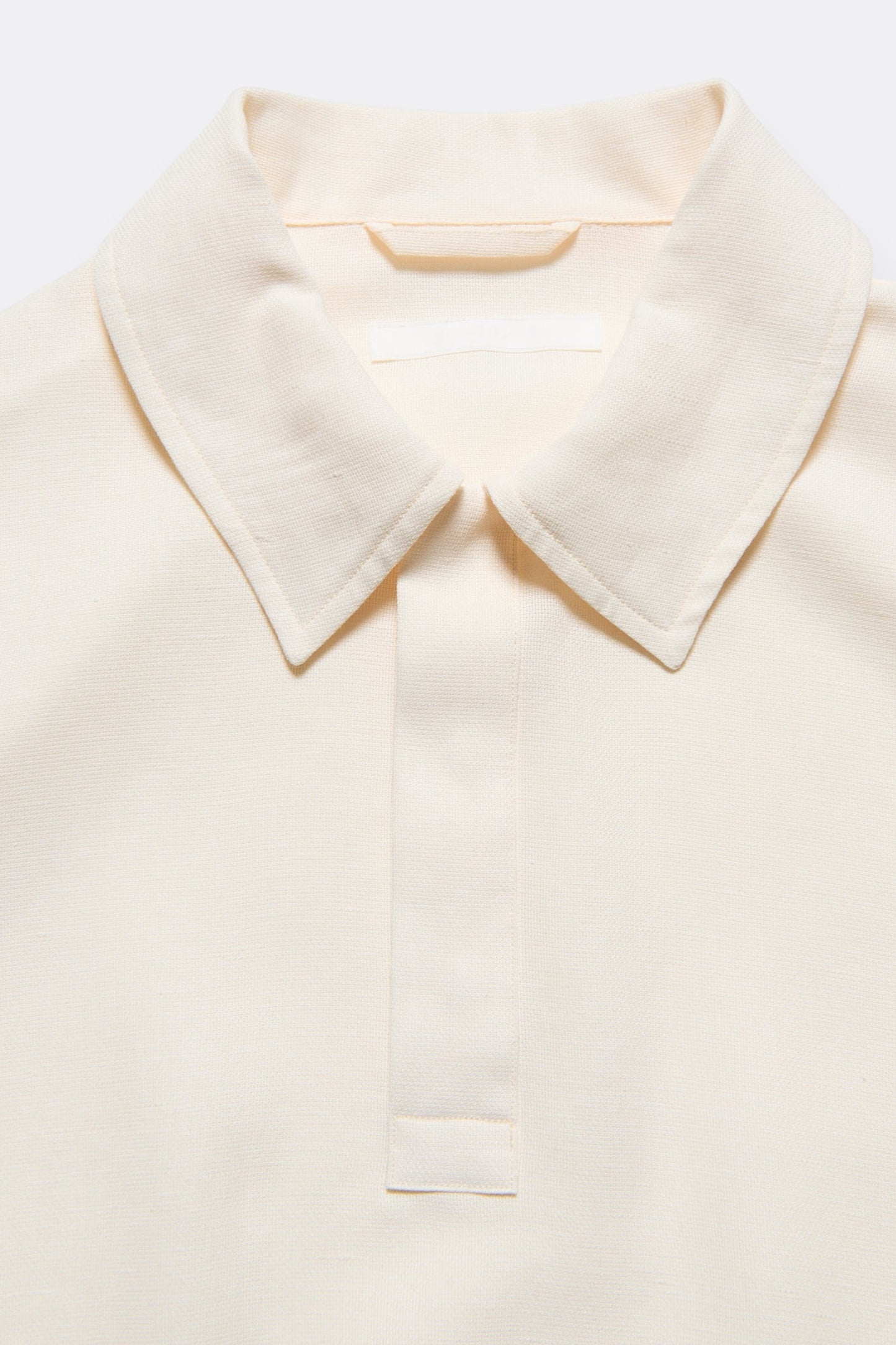 Sophnet Linen Mesh L/S Polo Off White | Polo Lin Rayonne Japon | Edgar Bdx