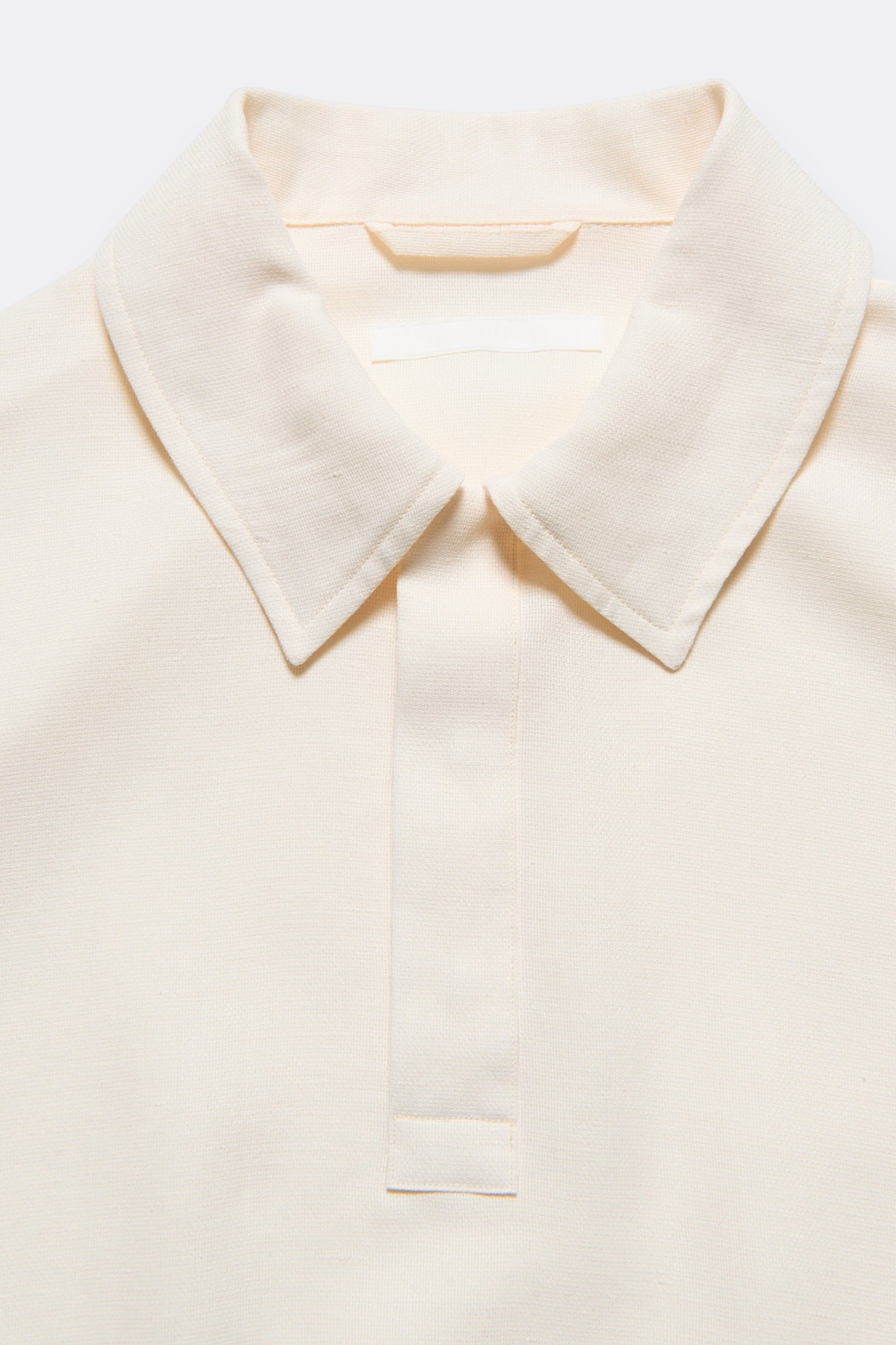 Sophnet Linen Mesh L/S Polo Off White | Polo Lin Rayonne Japon | Edgar Bdx