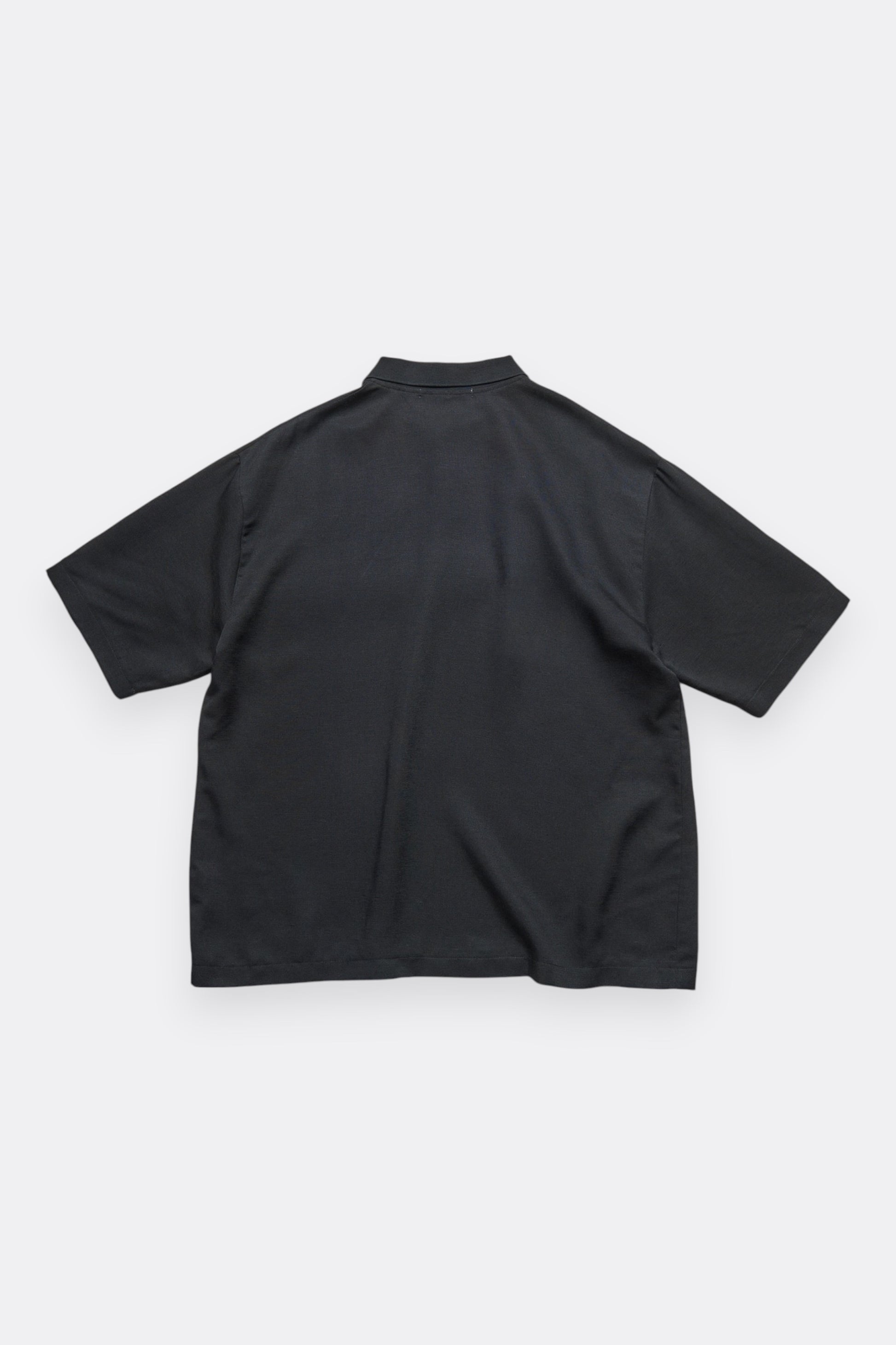 Sophnet Linen Mesh Oversized Polo Black | Polo Lin Acétate Oversize | Edgar Bdx