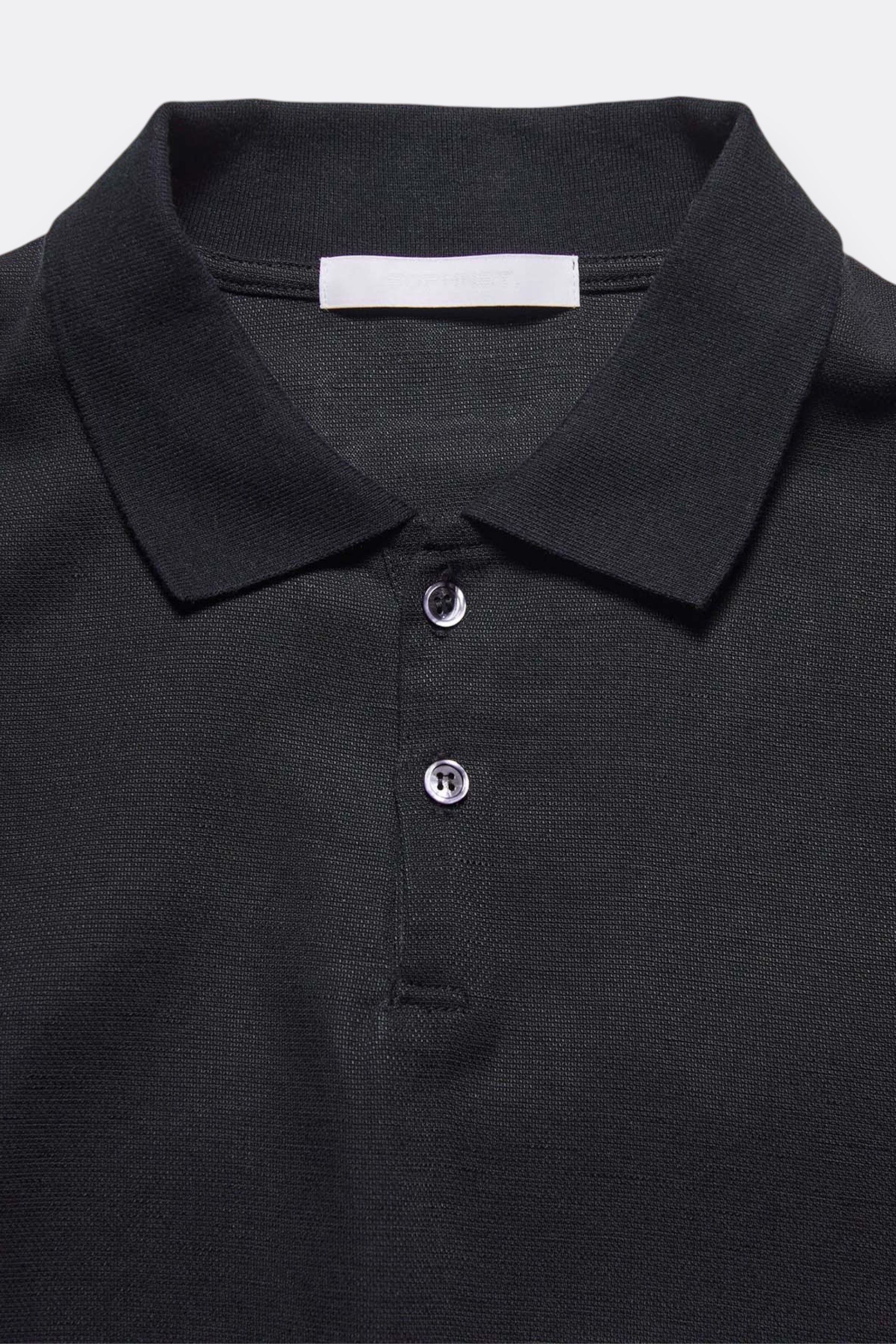 Sophnet Linen Mesh Oversized Polo Black | Polo Lin Acétate Oversize | Edgar Bdx