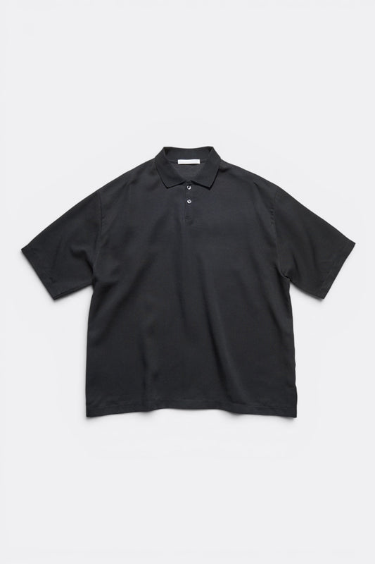 Sophnet Linen Mesh Oversized Polo Black | Polo Lin Acétate Oversize | Edgar Bdx