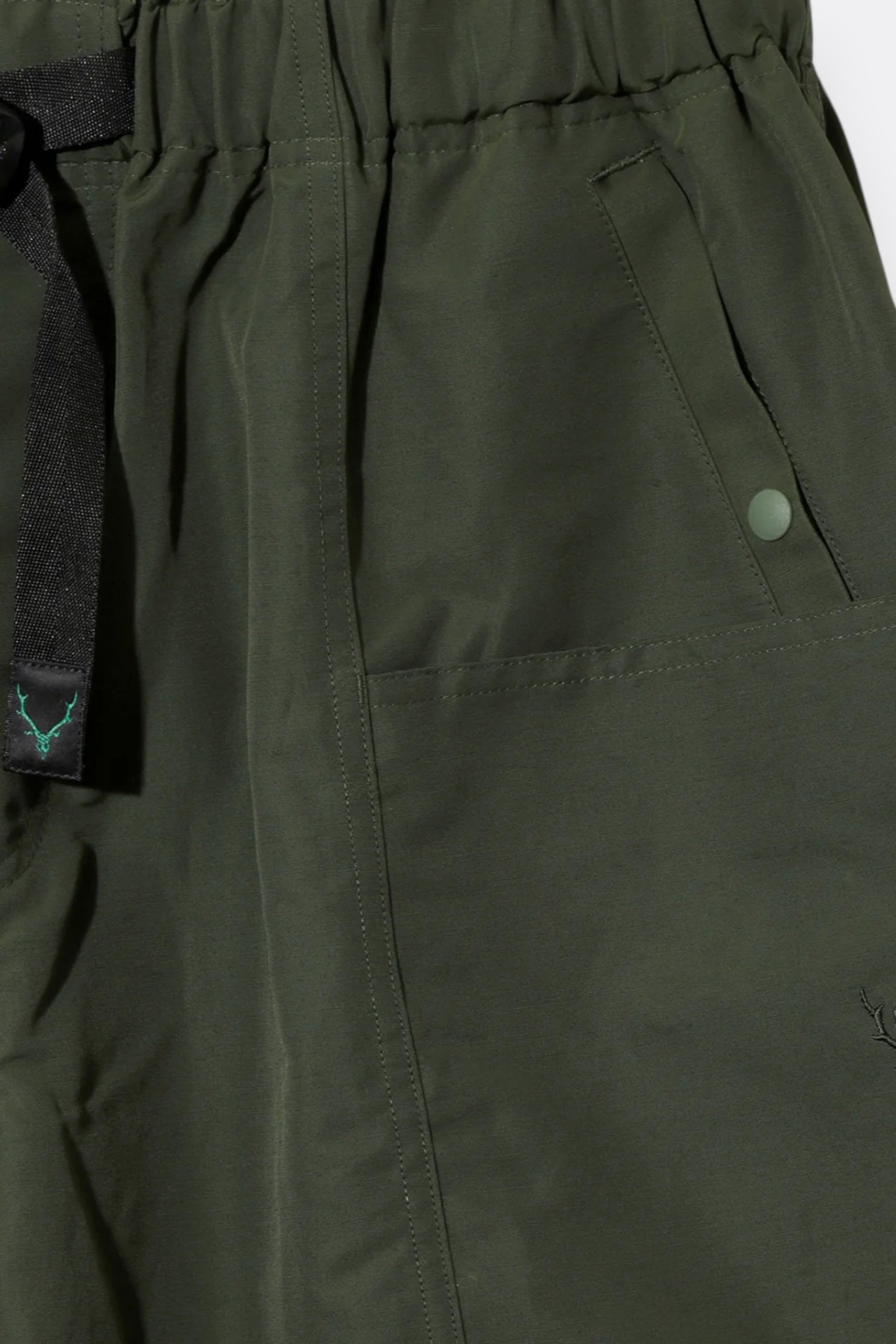 South2 West8 Belted C.S Short C/N Grosgrain Olive | Short Coton Nylon | Edgar Bdx