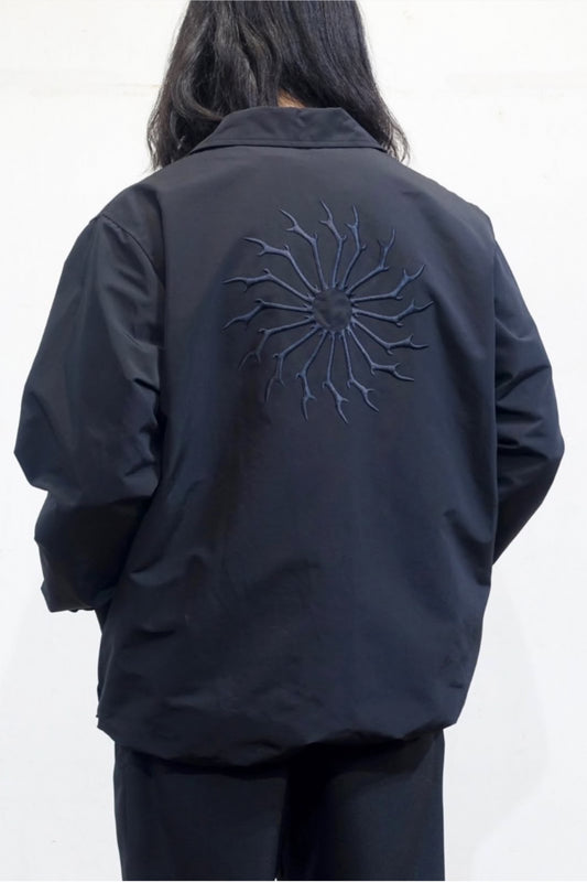 South2 West8 Coach Jacket C/N Grosgrain Black | Veste Coton Nylon | Edgar Bdx