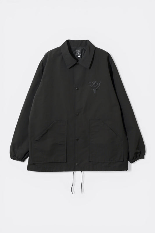 South2 West8 Coach Jacket C/N Grosgrain Black | Veste Coton Nylon | Edgar Bdx