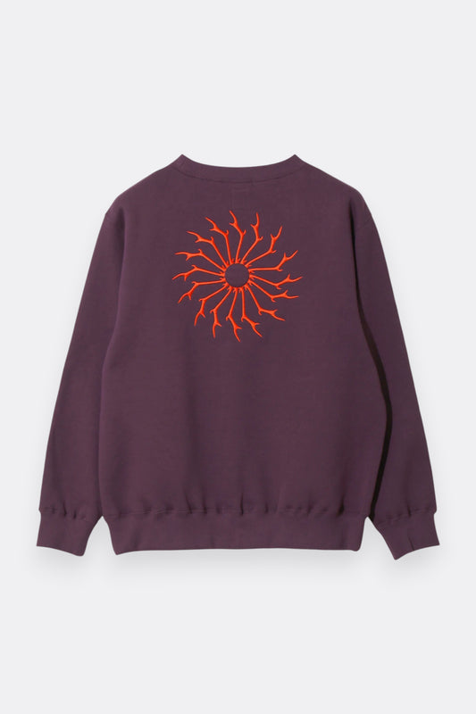 South2 West8 Crew Neck Sweat Shirt French Terry Purple | Sweat | Edgar Bdx