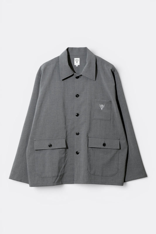 South2 West8 Hunting Shirt Poly Oxford Grey | Chemise Outdoor Légère | Edgar Bdx