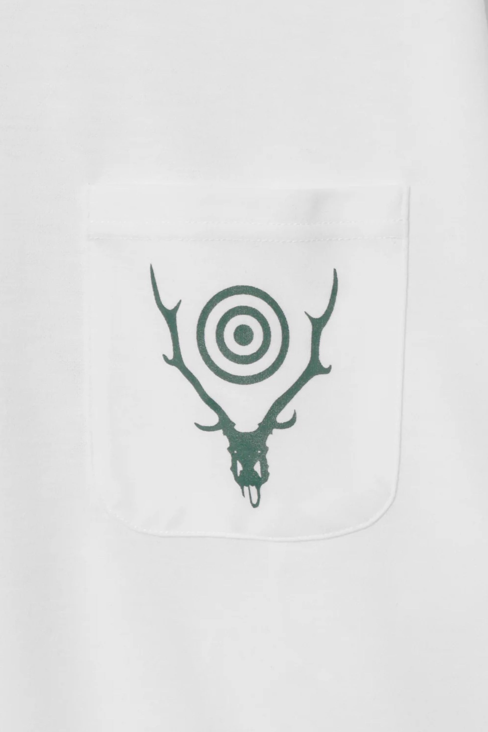 South2 West8 - L/S Round Pocket Tee Circle Horn (White)