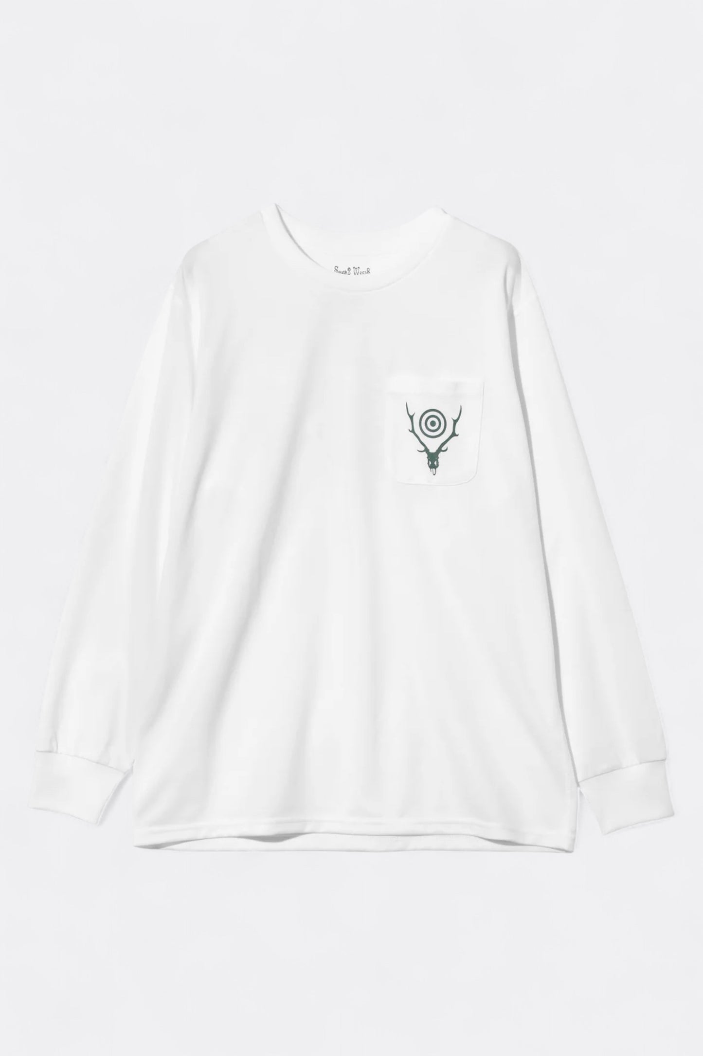 South2 West8 - L/S Round Pocket Tee Circle Horn (White)