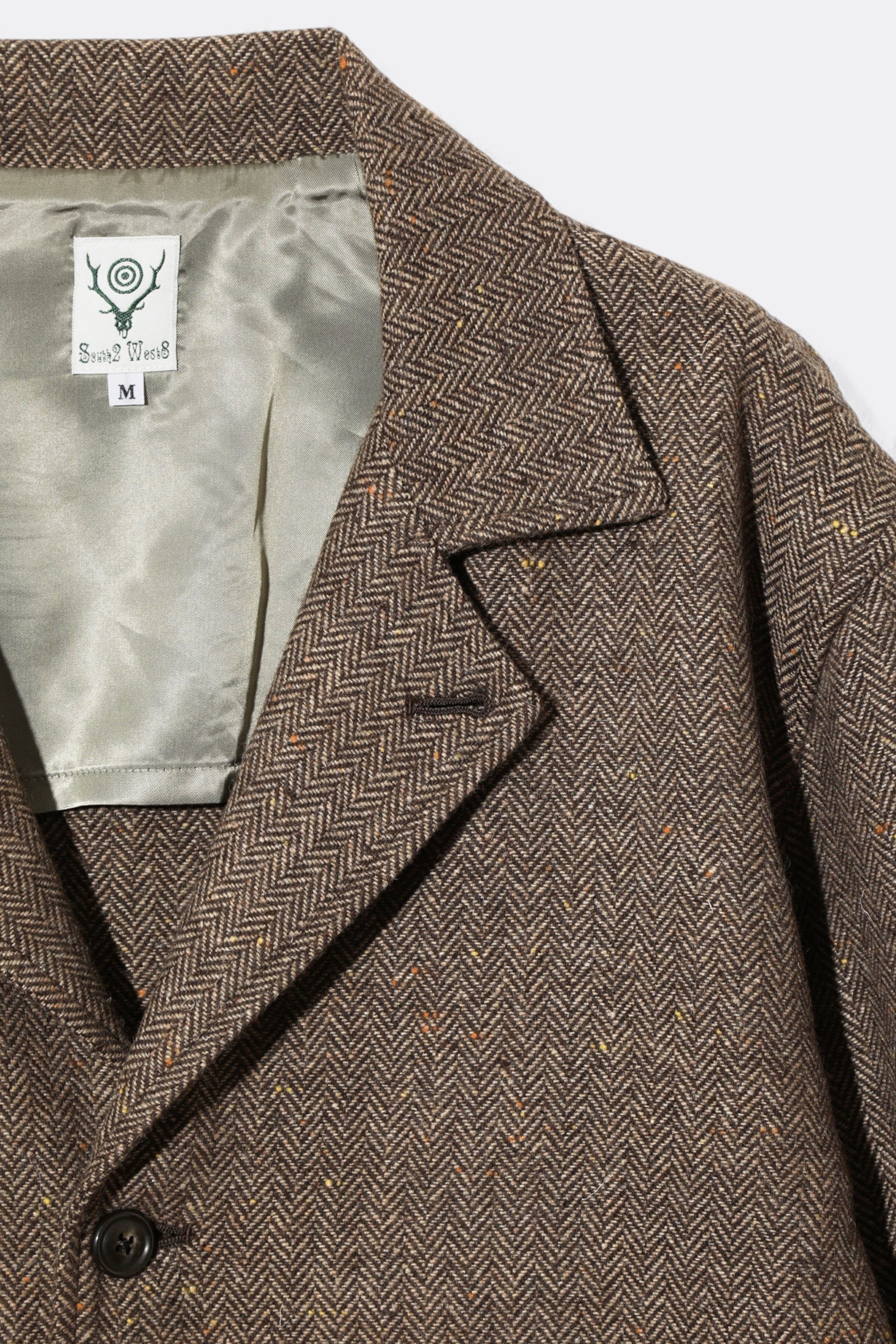 South2 West8 - Pen Jacket Wool Nep Tweed (Brown)