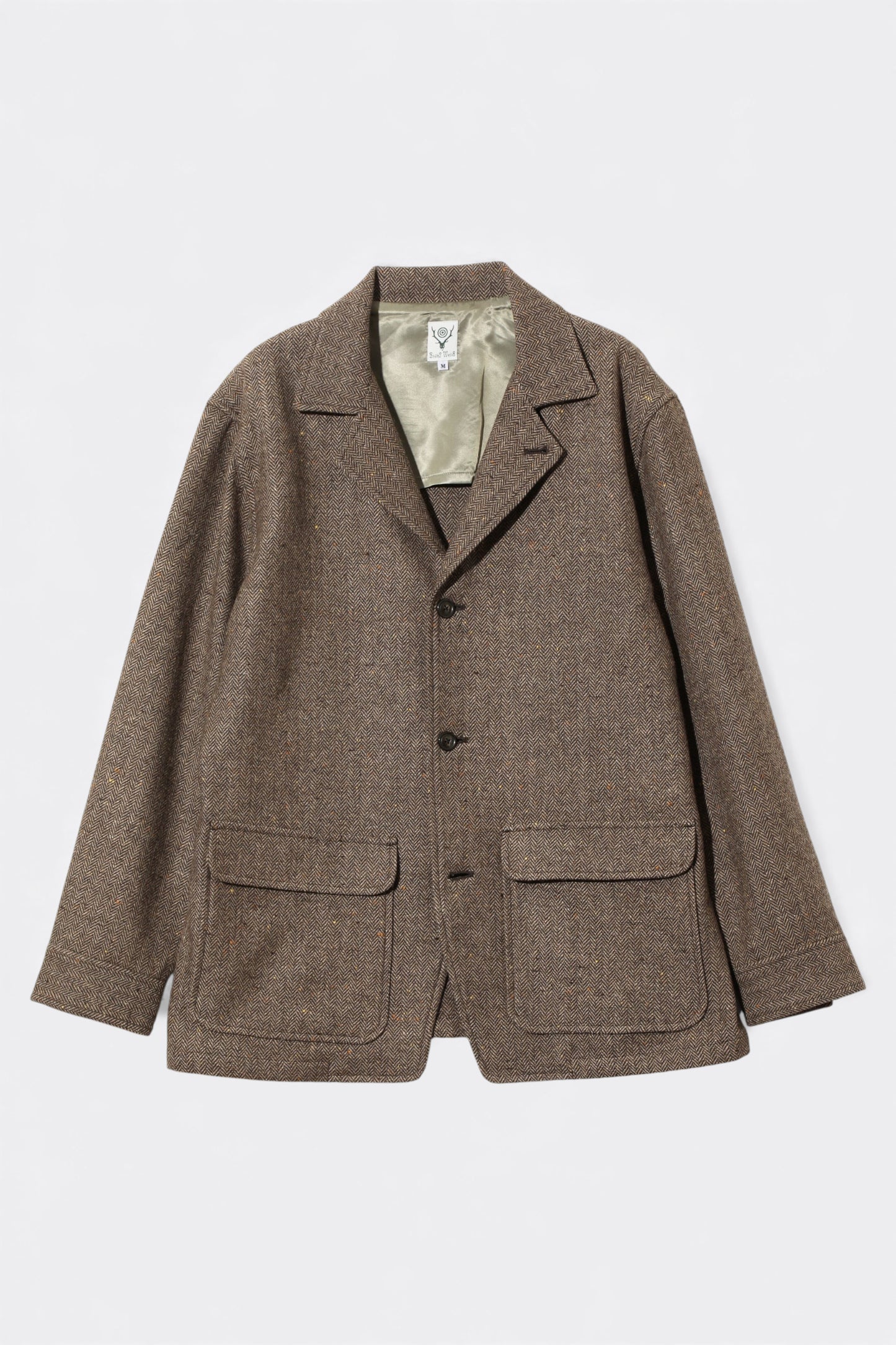 South2 West8 - Pen Jacket Wool Nep Tweed (Brown)