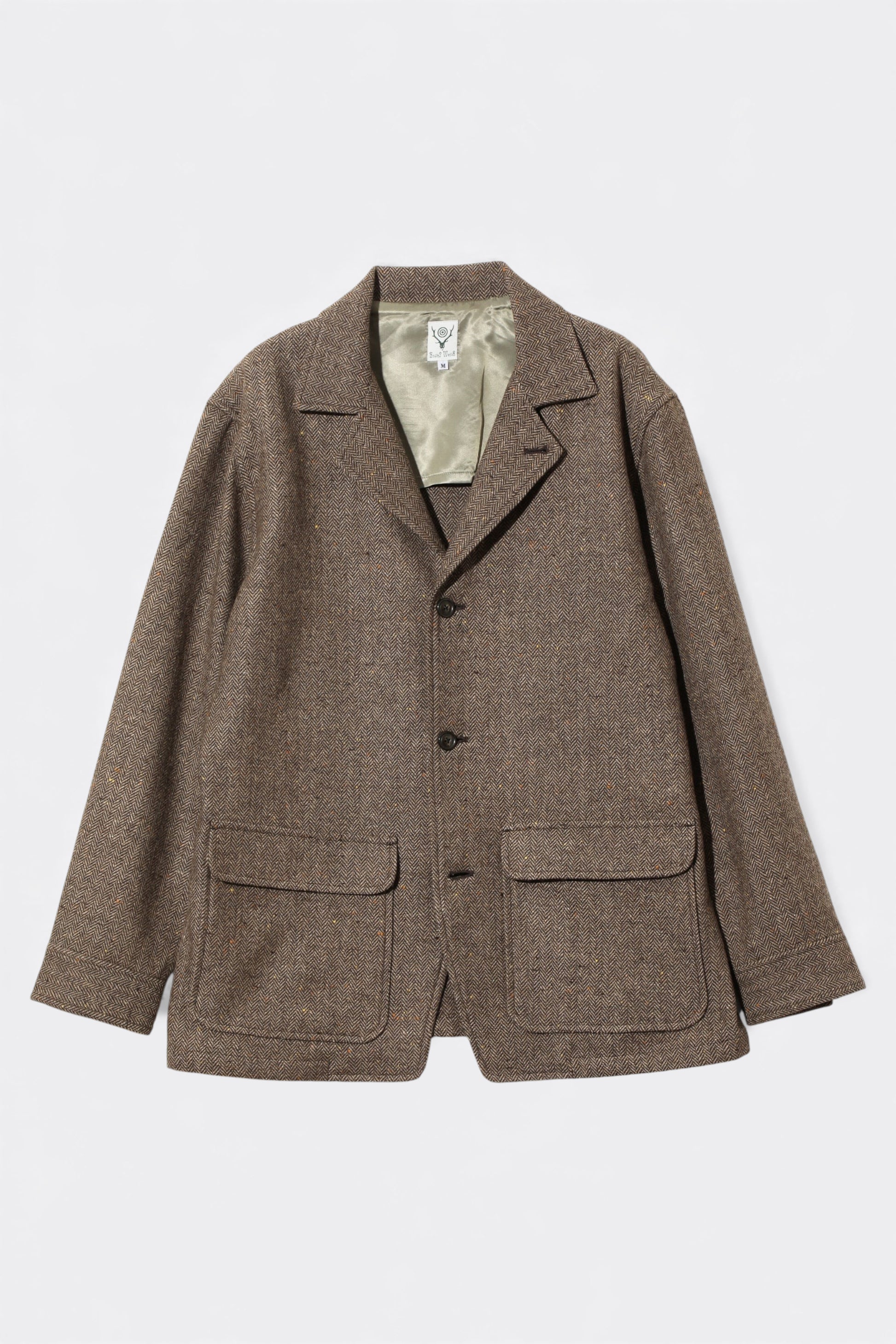South2 West8 - Pen Jacket Wool Nep Tweed (Brown)