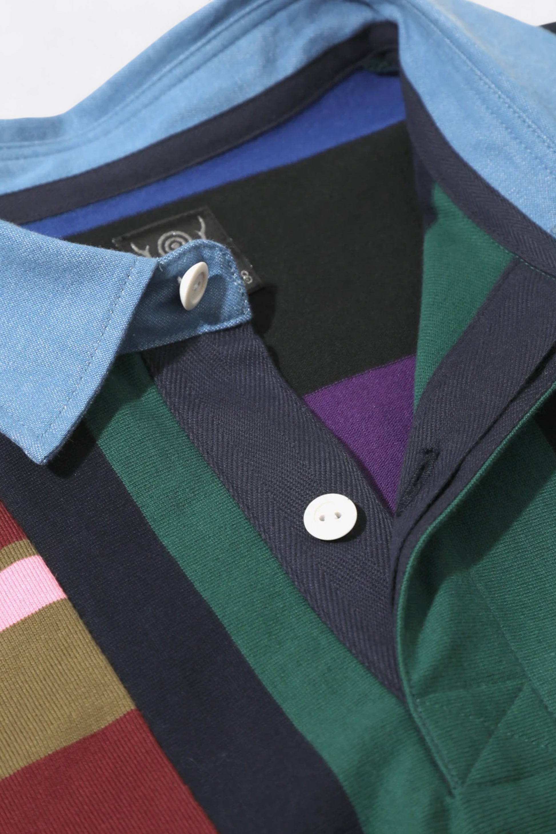 South2 West8 - Rugger Shirt Cotton Plainstitch (Crazy Pattern B)