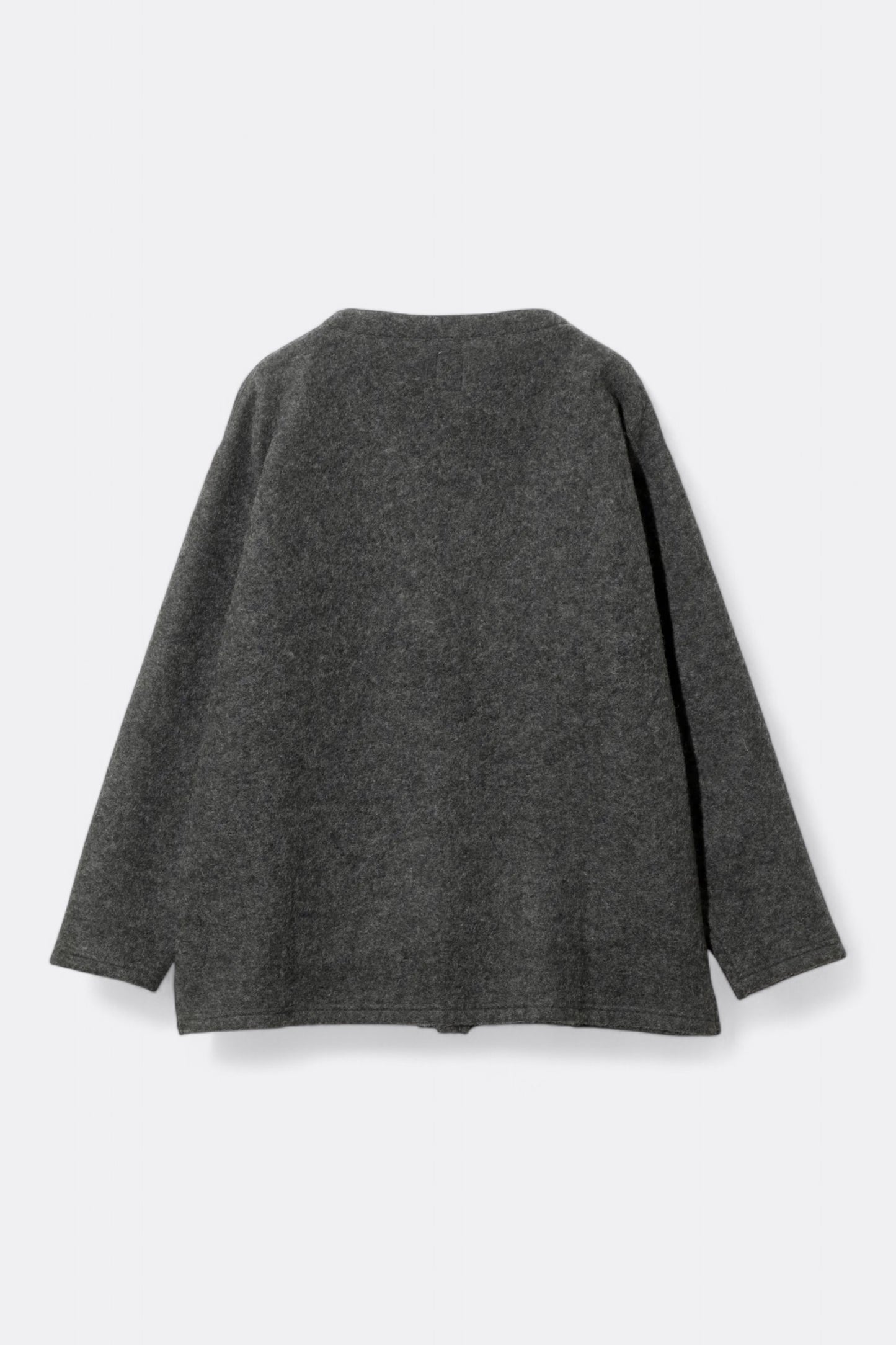 South2 West8 - S.S. V Neck Cardigan Boiled Jersey (Charcoal)