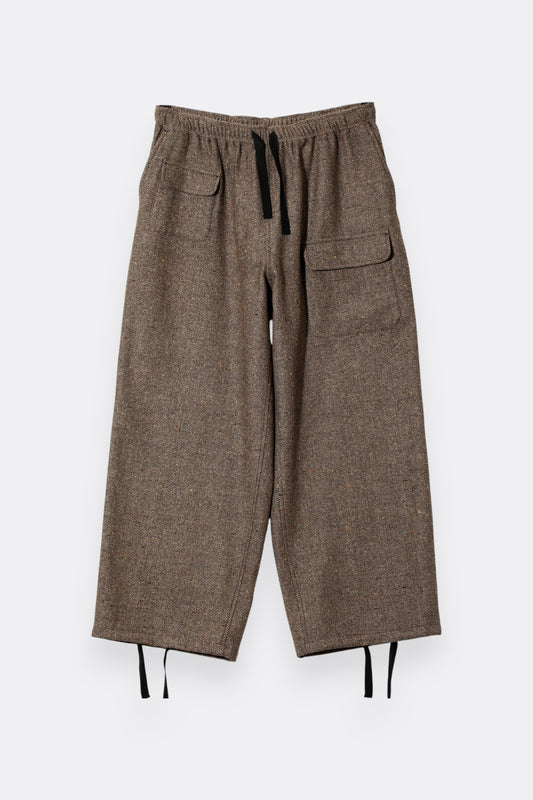 South2 West8 - String Balloon Pant Wool Nep Tweed (Brown)