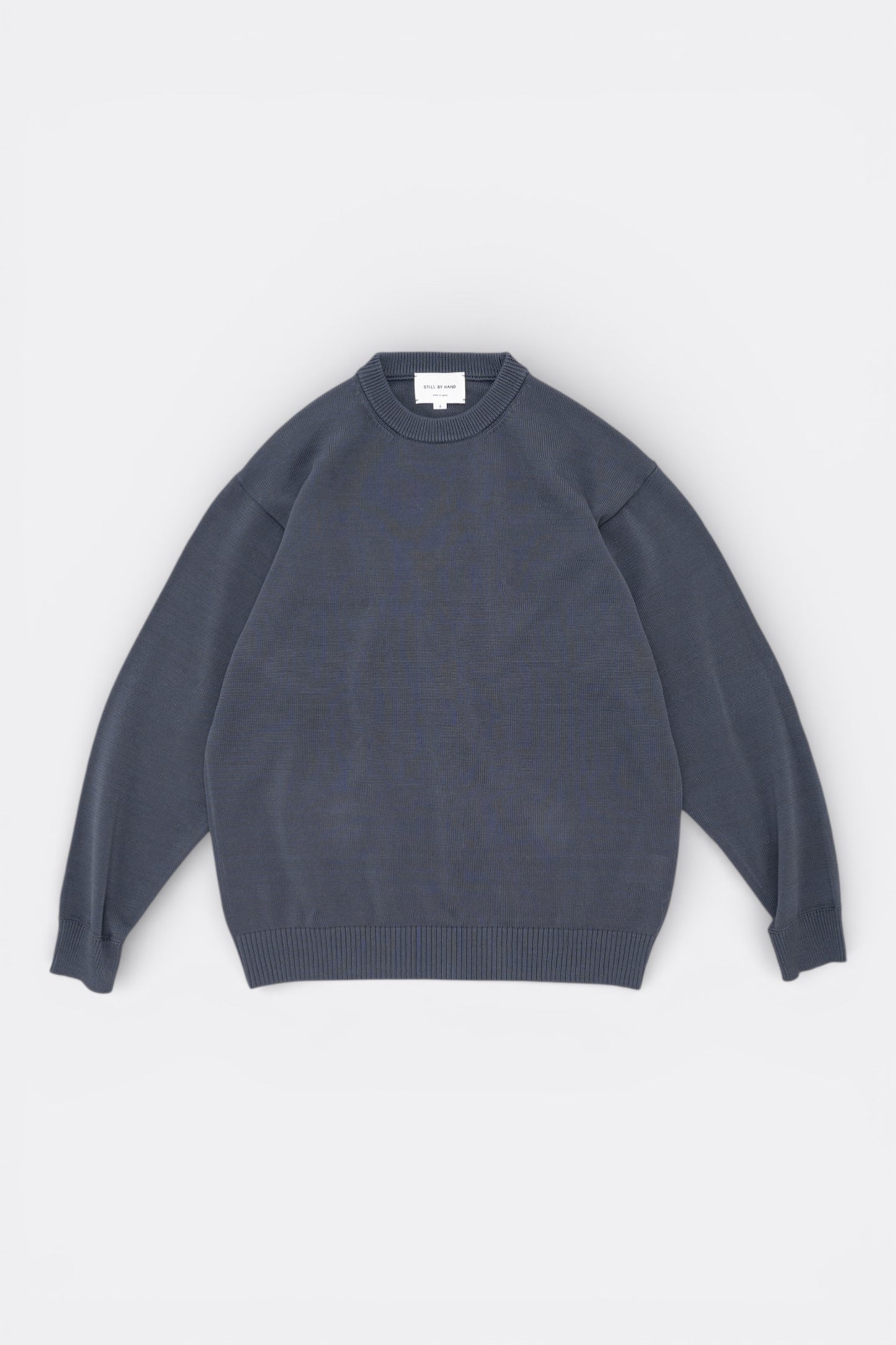 Pull Coton 10G Blue Grey Still By Hand - Coton Mercerisé Japonais Premium