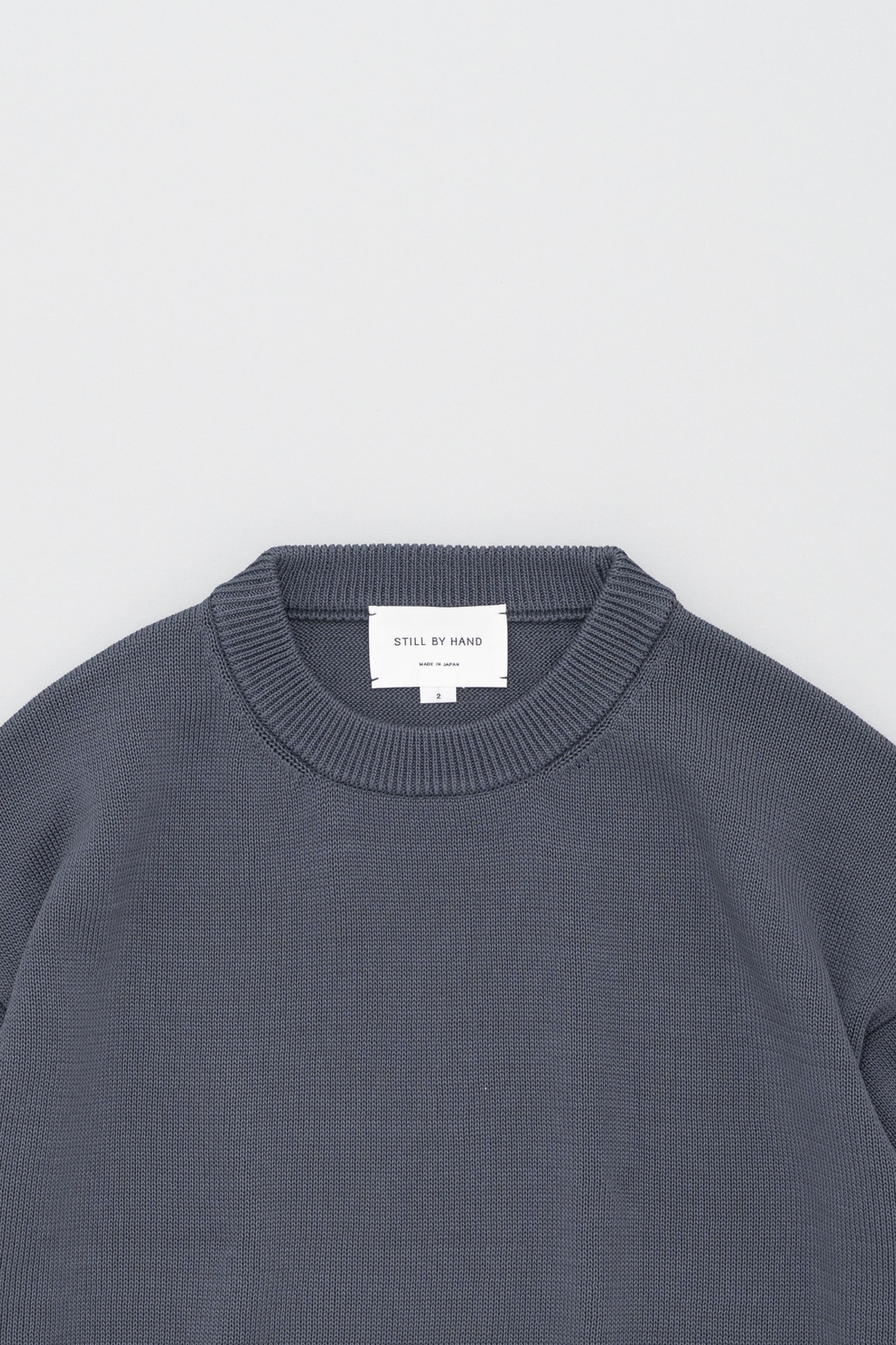 Pull Coton 10G Blue Grey Still By Hand - Coton Mercerisé Japonais Premium