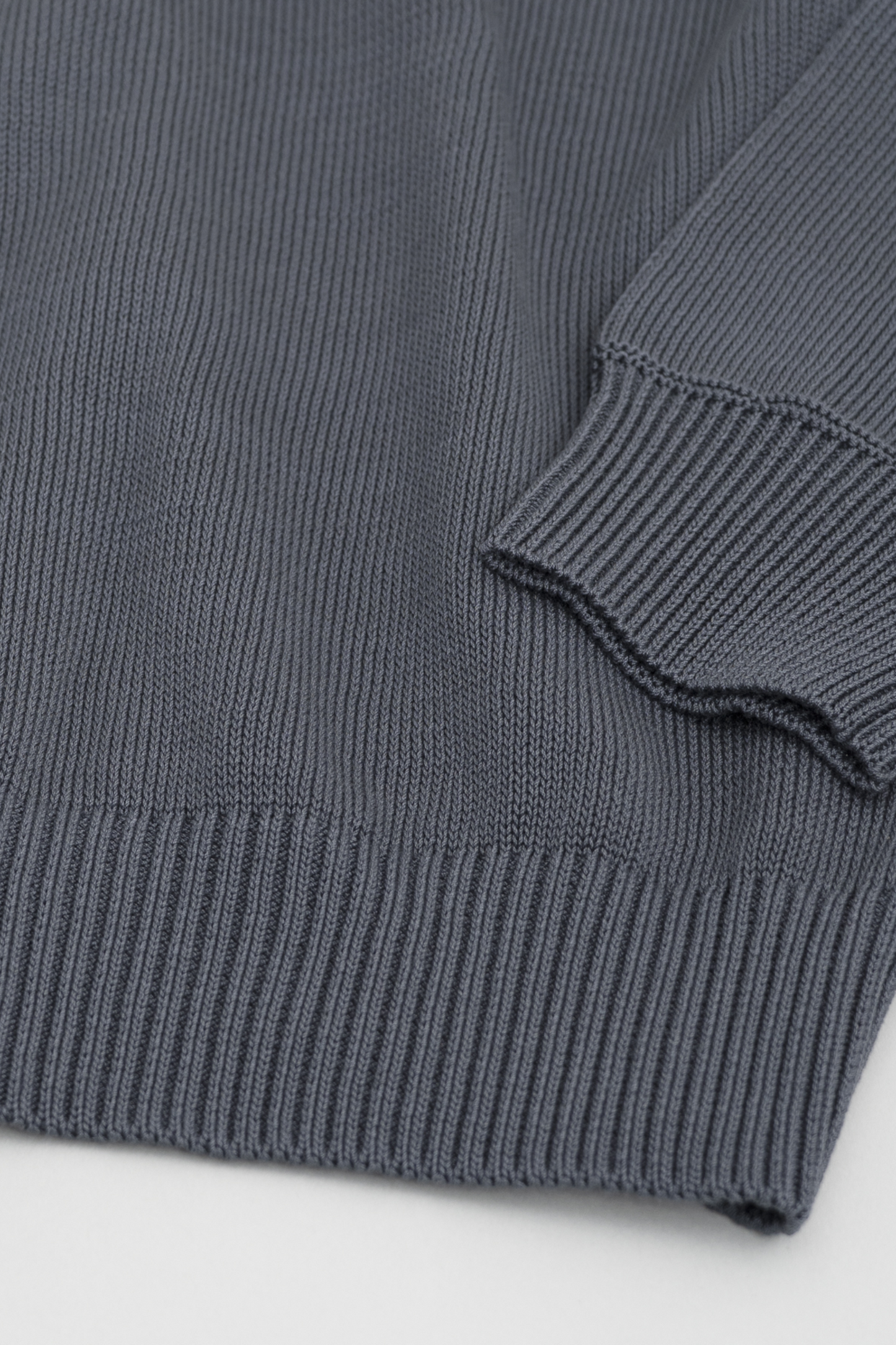 Pull Coton 10G Blue Grey Still By Hand - Coton Mercerisé Japonais Premium