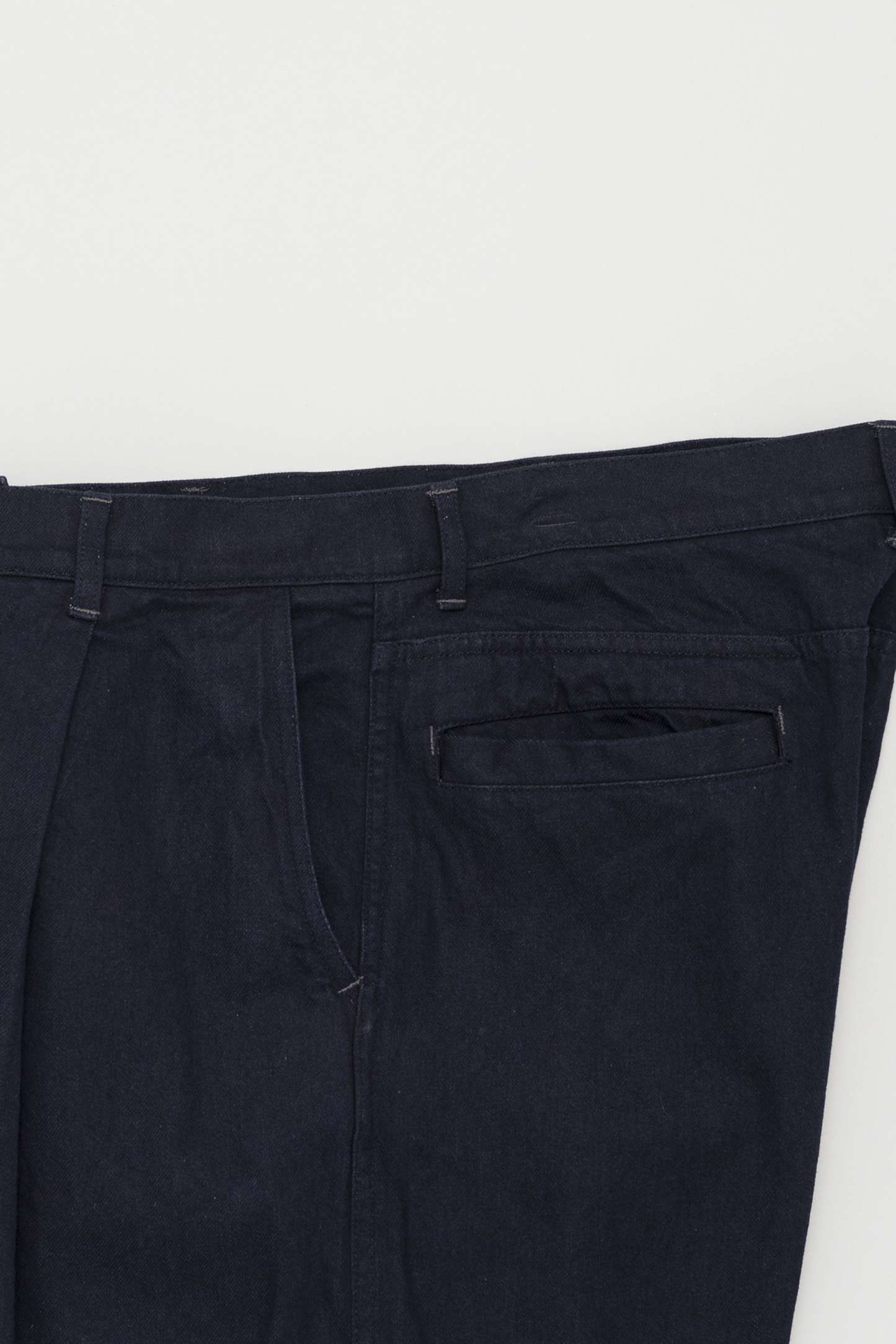 Pantalon Denim 11.5oz Deep Tuck Dark Navy Still By Hand - Coton Japonais