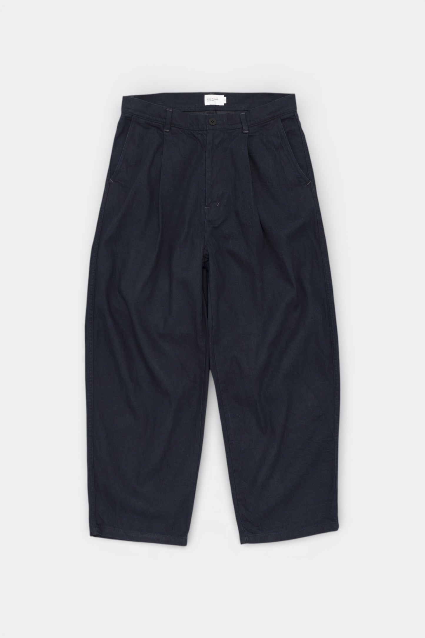 Pantalon Denim 11.5oz Deep Tuck Dark Navy Still By Hand - Coton Japonais