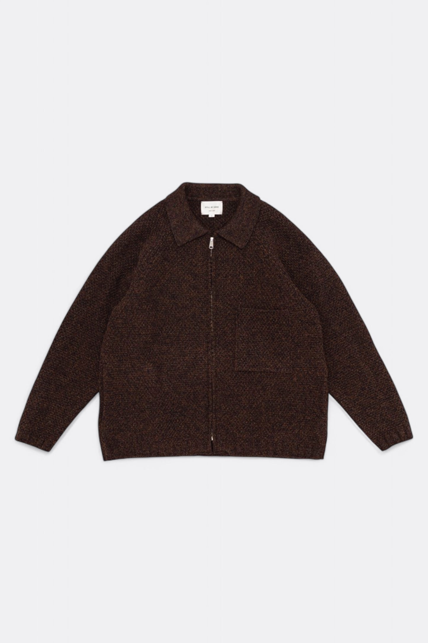 Still By Hand - 5G Knitted Blouson (Melange Brown)