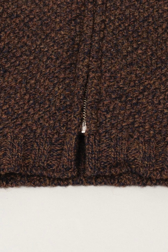 Still By Hand - 5G Knitted Blouson (Melange Brown)