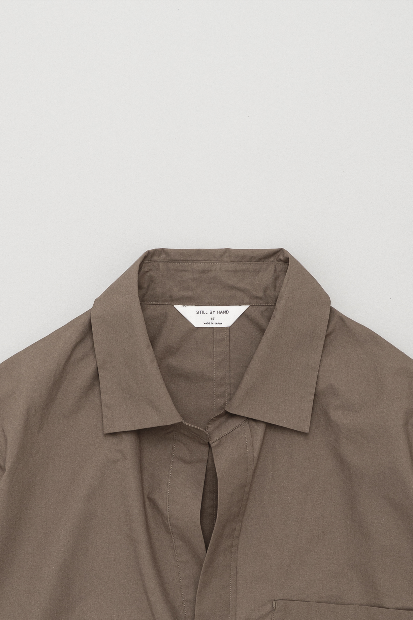 Still By Hand - Surchemise Sans Boutons (Mocha Beige) | Chemise Japonaise