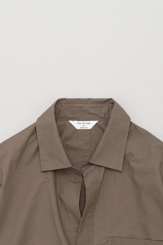 Still By Hand - Surchemise Sans Boutons (Mocha Beige) | Chemise Japonaise