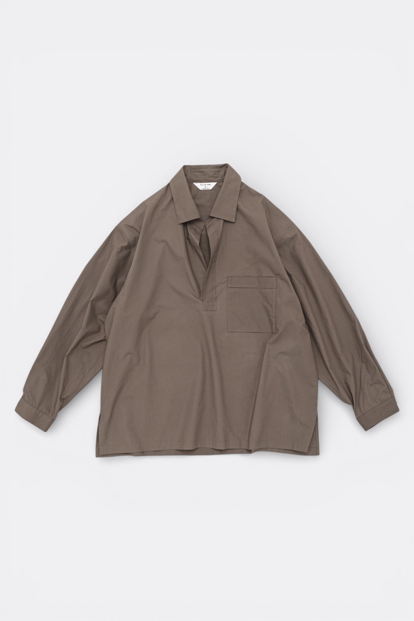 Still By Hand - Surchemise Sans Boutons (Mocha Beige) | Chemise Japonaise