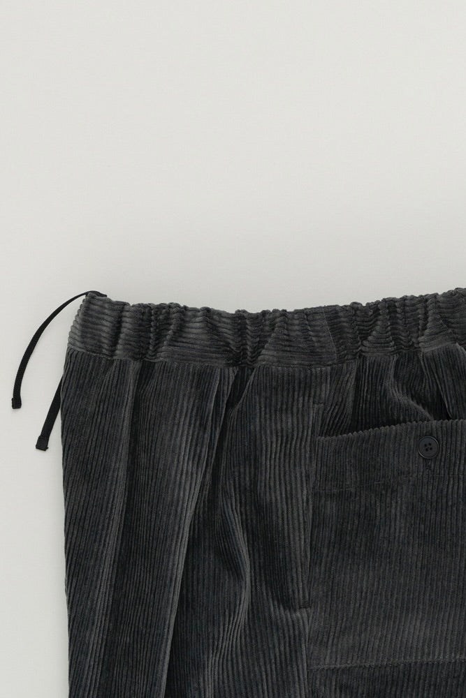Still By Hand - Corduroy Easy Pants (Blue Charcoal)