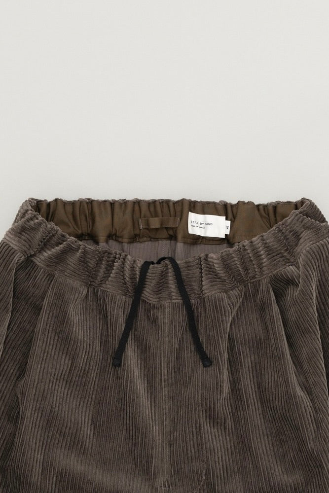 Still By Hand - Corduroy Easy Pants (Khaki Brown)
