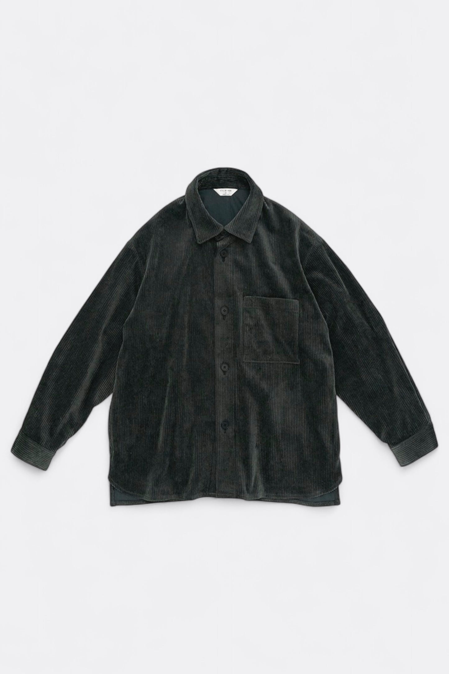 Still By Hand - Corduroy Shirt Jacket (Blue Charcoal)