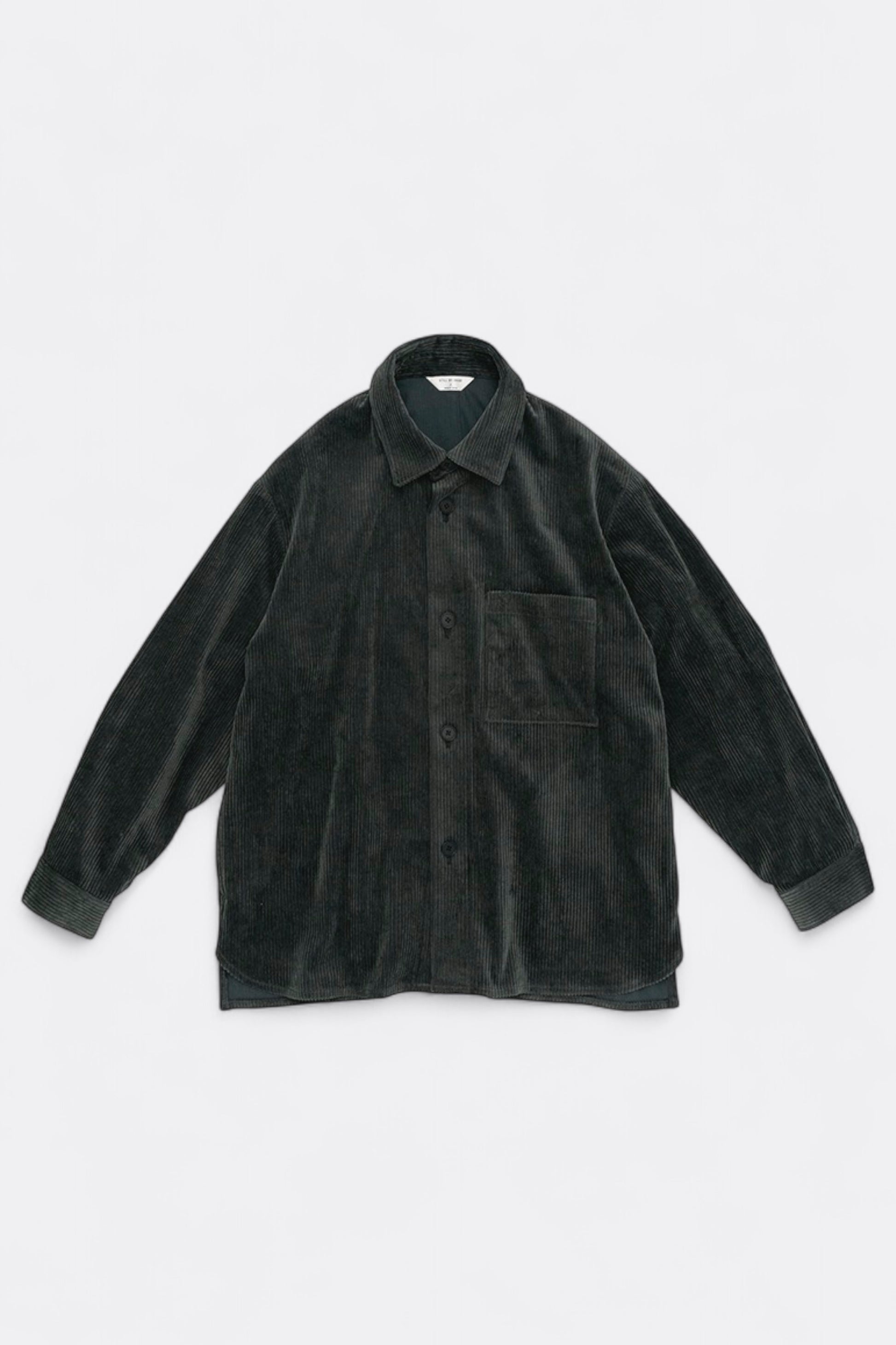 Still By Hand - Corduroy Shirt Jacket (Blue Charcoal)