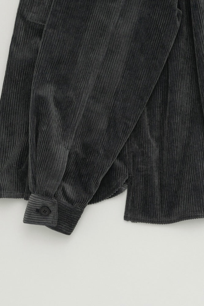 Still By Hand - Corduroy Shirt Jacket (Blue Charcoal)