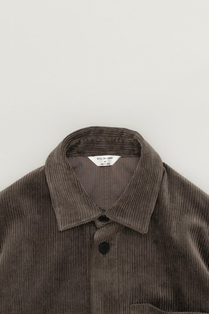 Still By Hand - Corduroy Shirt Jacket (Khaki Brown)