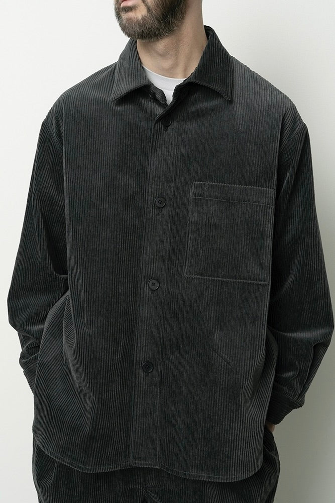 Still By Hand - Corduroy Shirt Jacket (Khaki Brown)