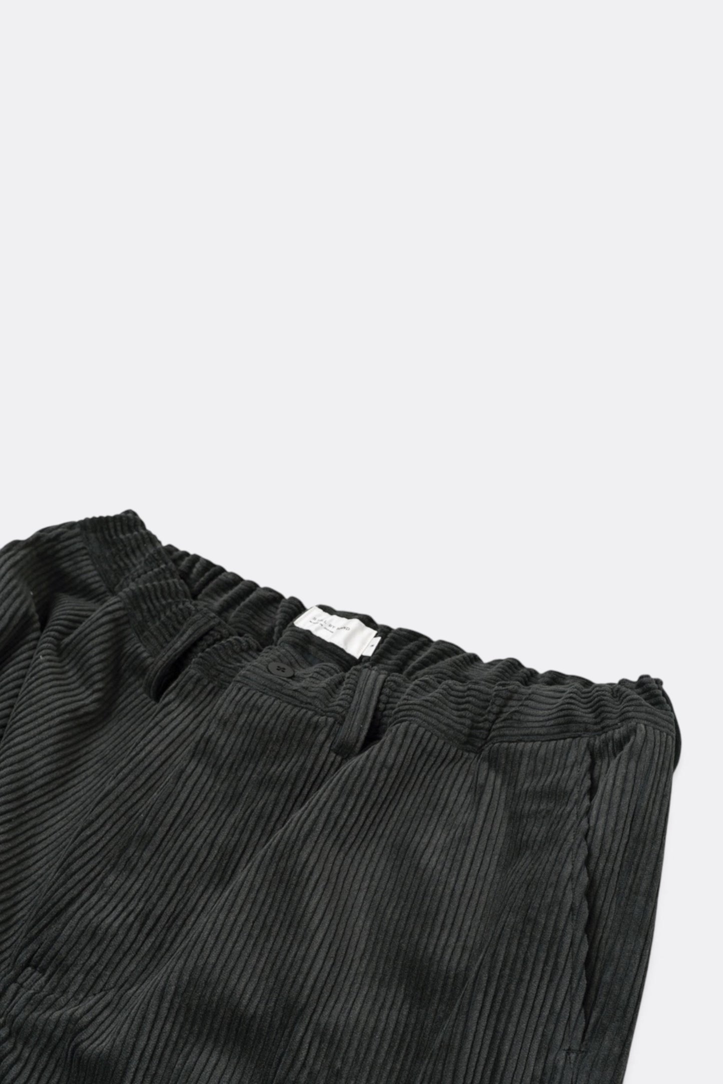 STILL BY HAND Corduroy Straight Pants Blue Charcoal | Pantalon Velours Japonais | Edgar Bdx