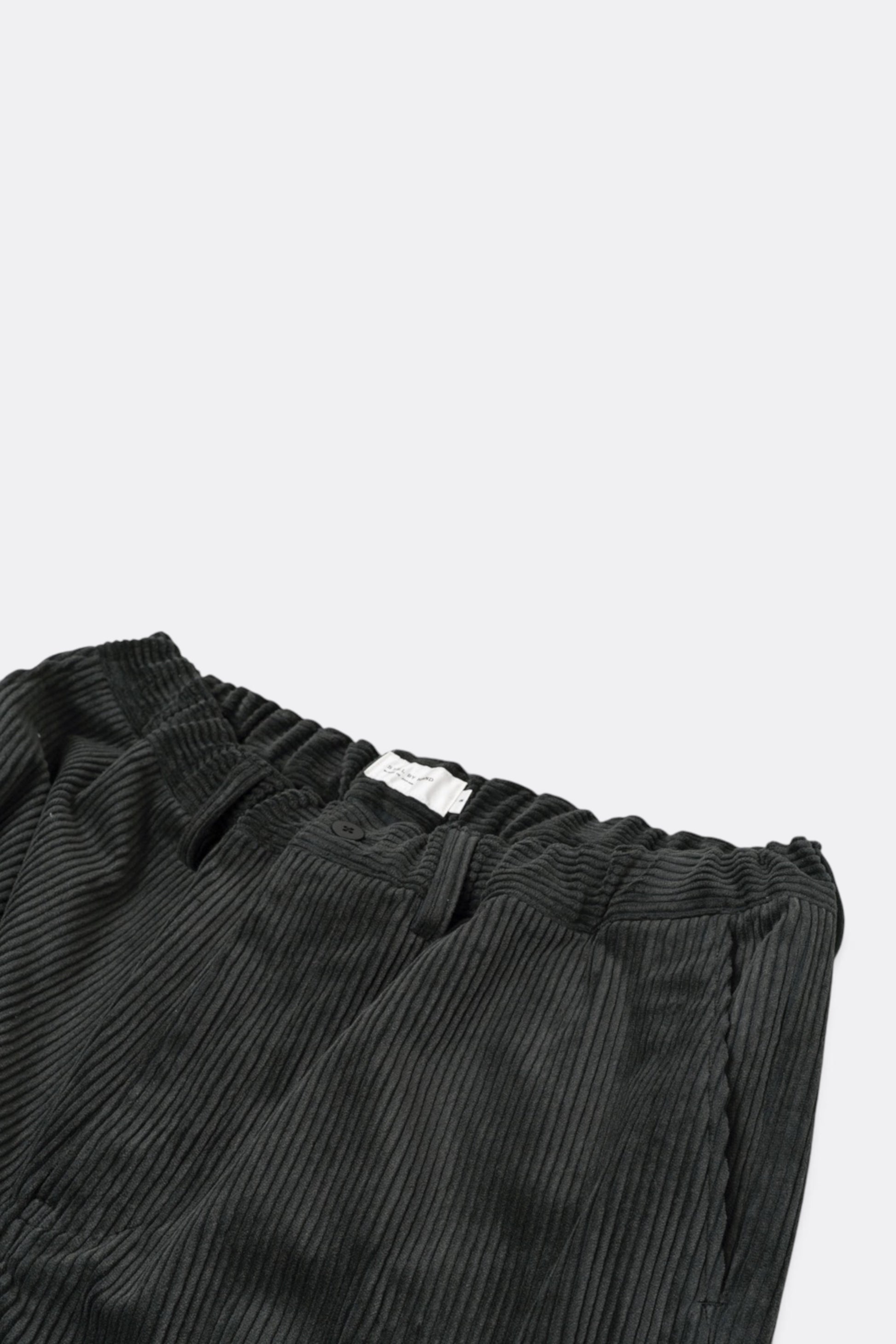 STILL BY HAND Corduroy Straight Pants Blue Charcoal | Pantalon Velours Japonais | Edgar Bdx