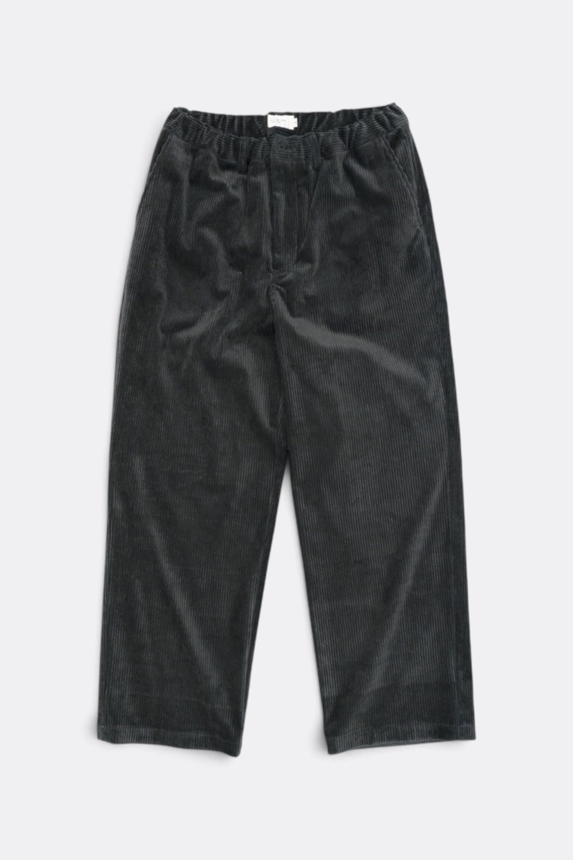 STILL BY HAND Corduroy Straight Pants Blue Charcoal | Pantalon Velours Japonais | Edgar Bdx