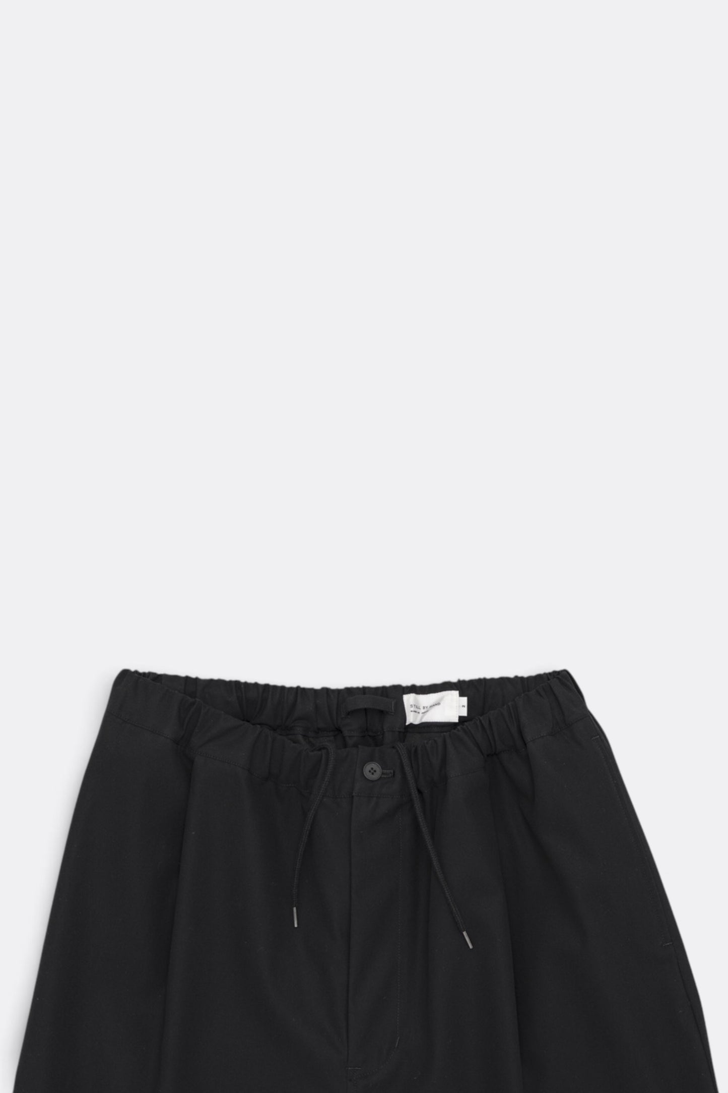 STILL BY HAND Cotton Twill Easy Pants Ink Black | Pantalon Coton Japonais | Edgar Bdx