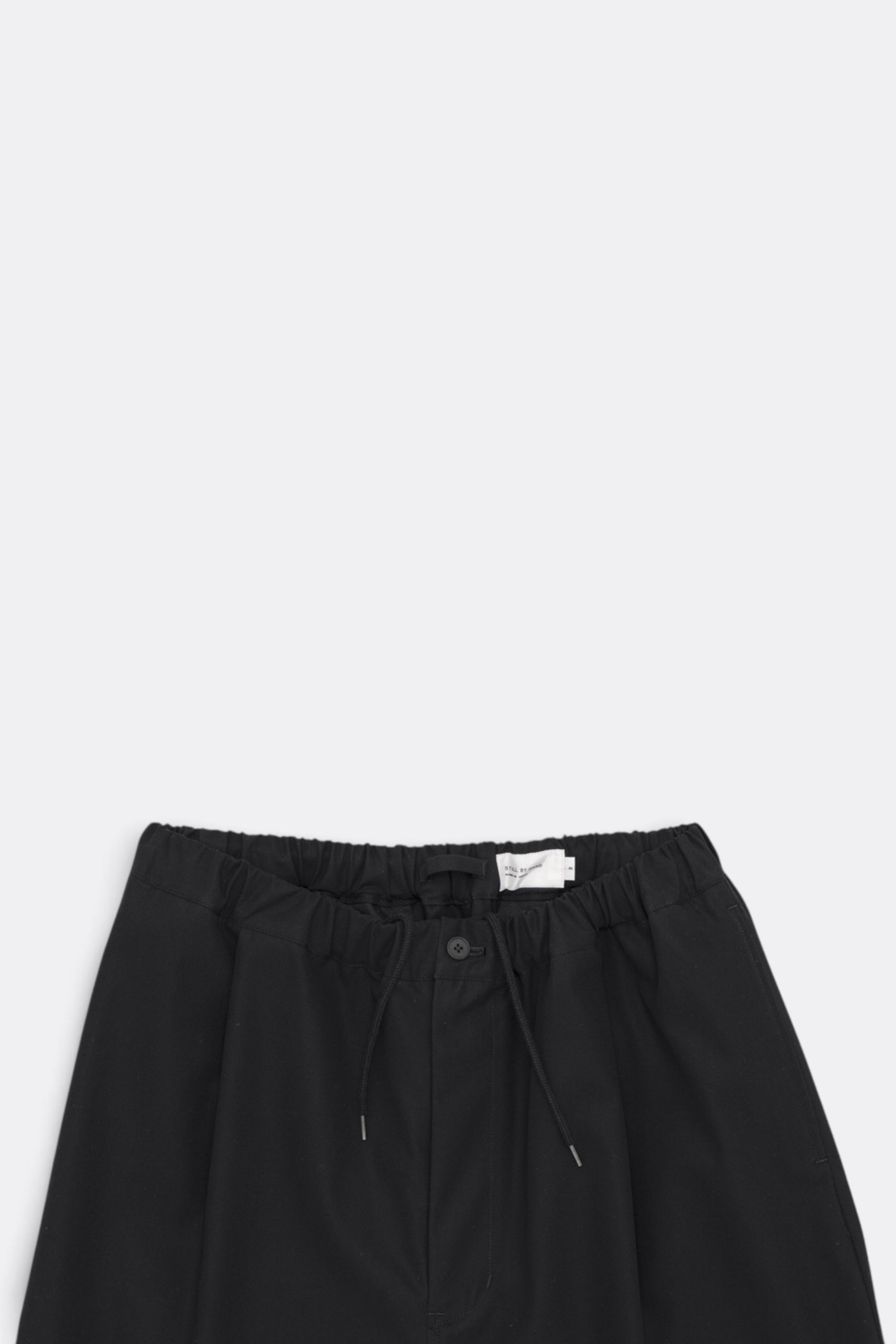 STILL BY HAND Cotton Twill Easy Pants Ink Black | Pantalon Coton Japonais | Edgar Bdx
