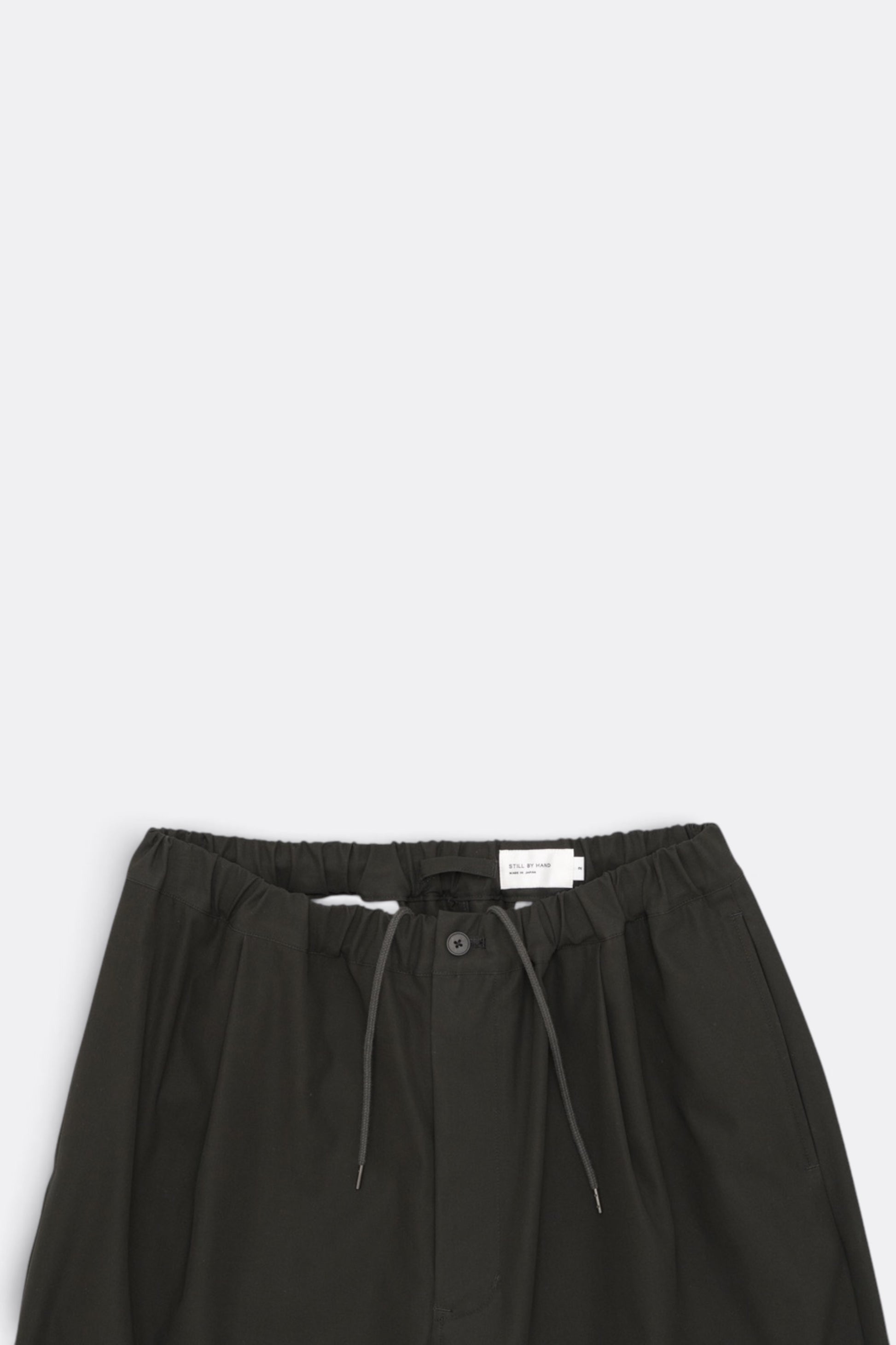 STILL BY HAND Cotton Twill Easy Pants Khaki Brown | Pantalon Coton Japonais | Edgar Bdx