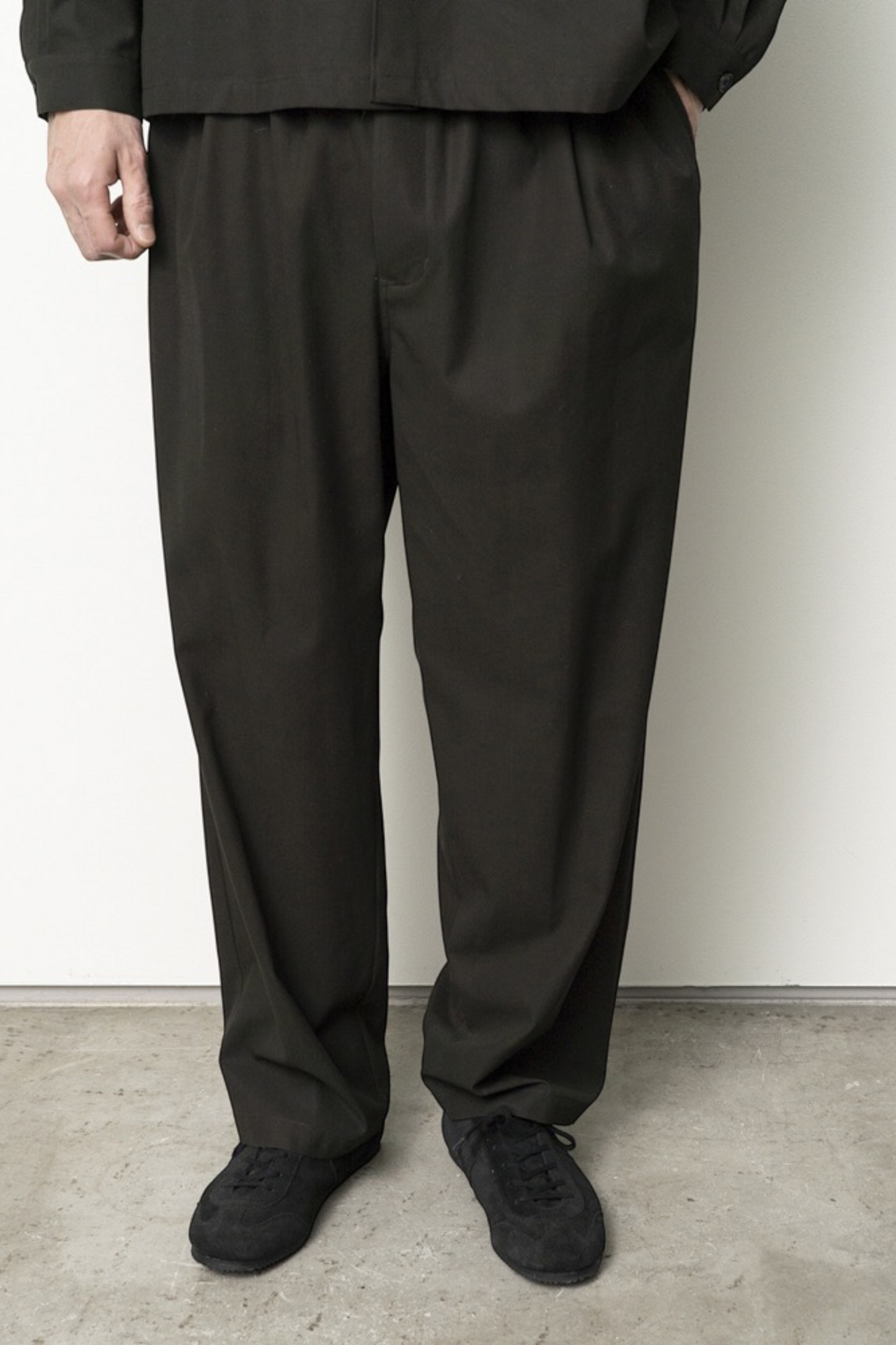 STILL BY HAND Cotton Twill Easy Pants Khaki Brown | Pantalon Coton Japonais | Edgar Bdx