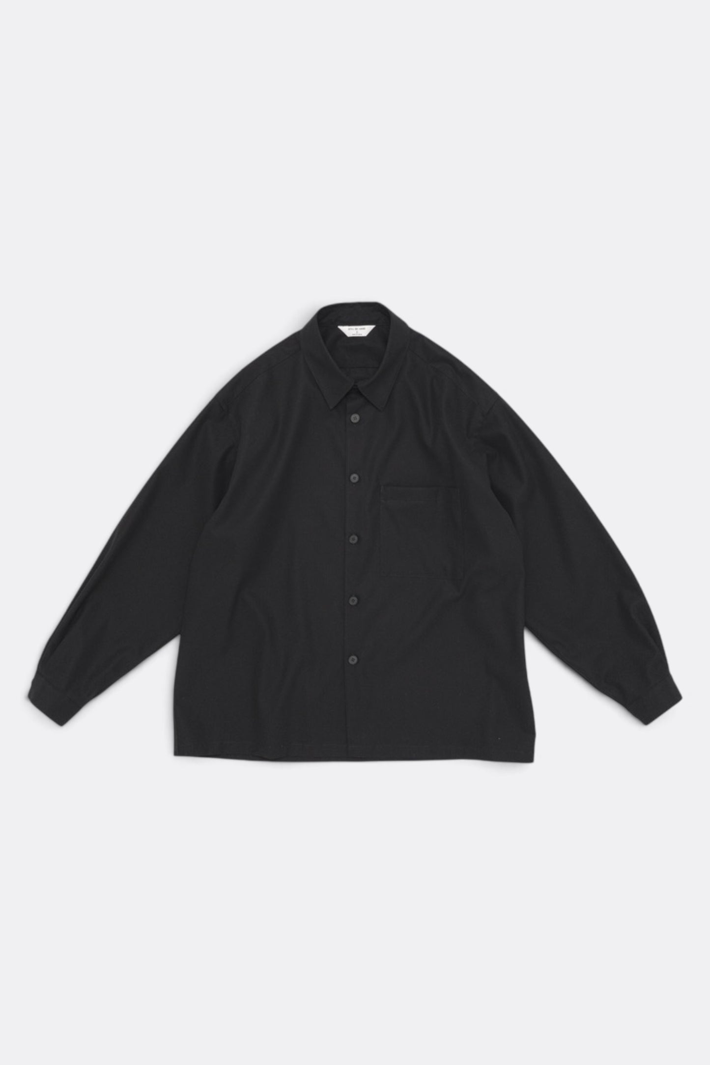 STILL BY HAND Cotton Twill Shirt Jacket Ink Black | Veste-Chemise Coton Japonais | Edgar Bdx