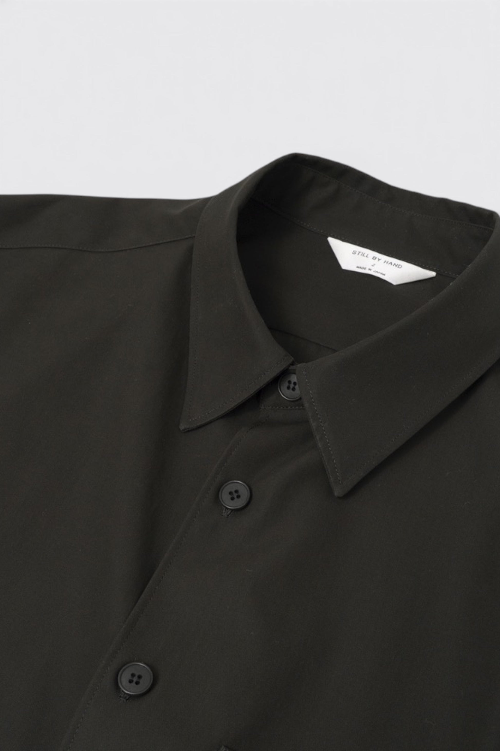 STILL BY HAND Cotton Twill Shirt Jacket Khaki Brown | Veste-Chemise Coton Japonais | Edgar Bdx