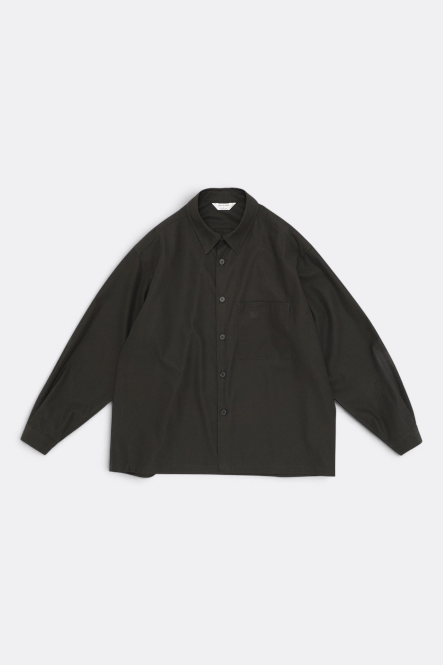 STILL BY HAND Cotton Twill Shirt Jacket Khaki Brown | Veste-Chemise Coton Japonais | Edgar Bdx