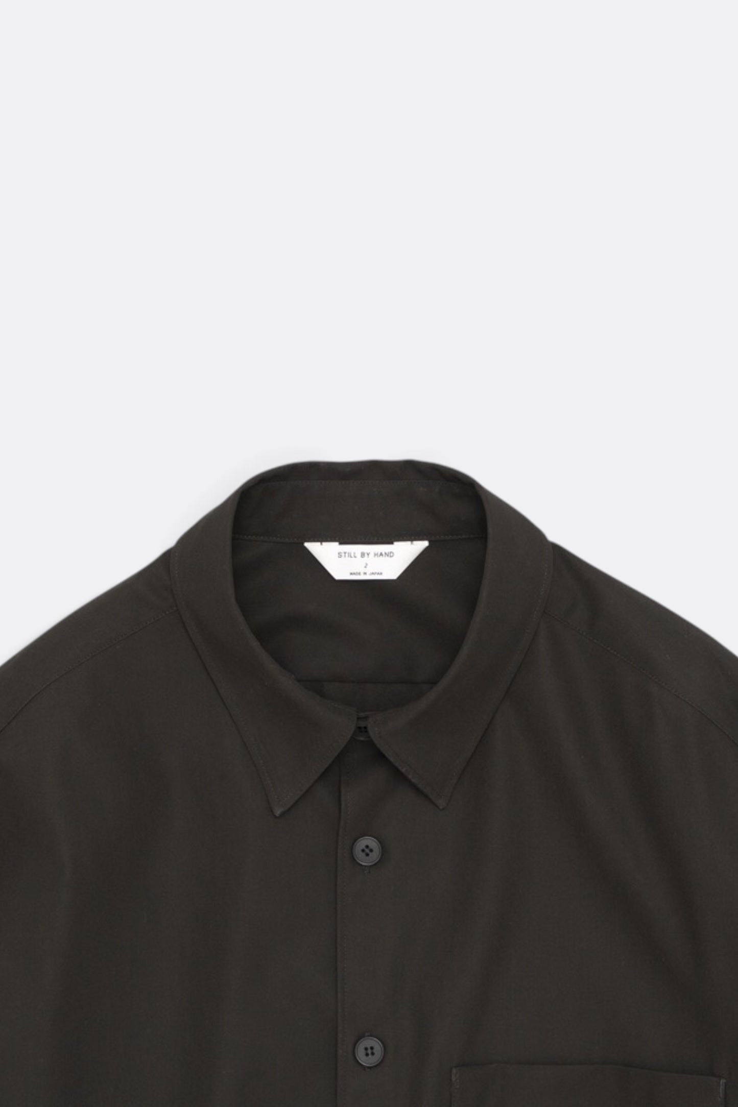 STILL BY HAND Cotton Twill Shirt Jacket Khaki Brown | Veste-Chemise Coton Japonais | Edgar Bdx