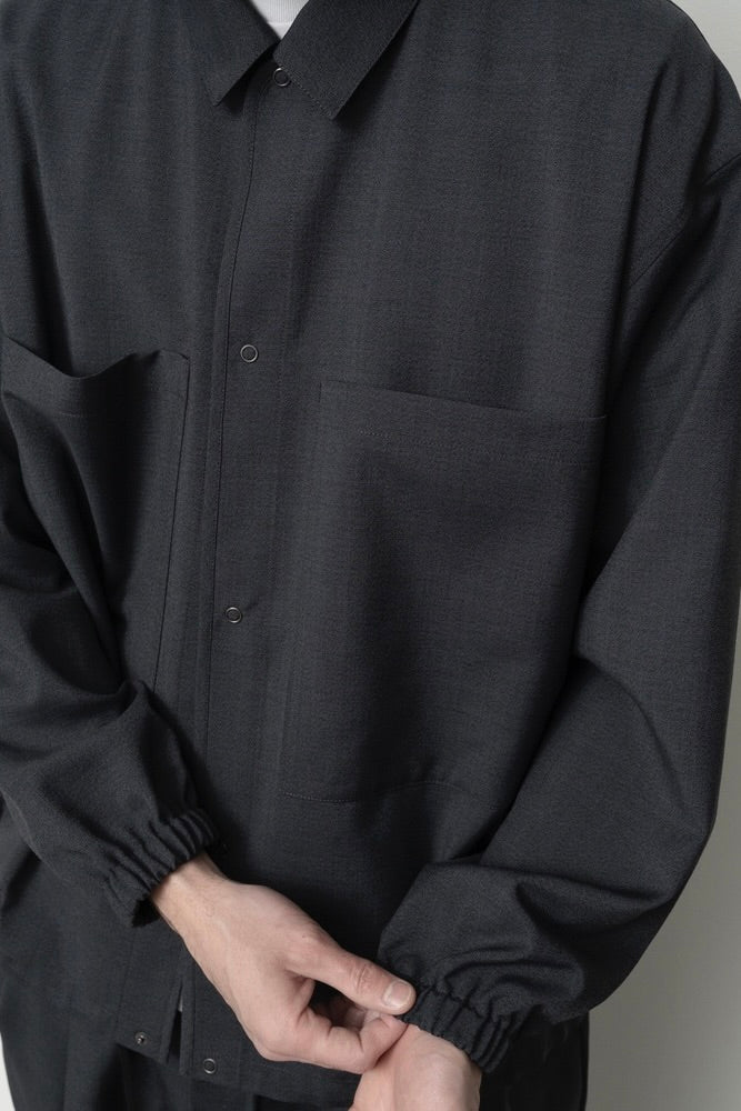 Still By Hand - Double Pocket Shirt Jacket (Ink Black)