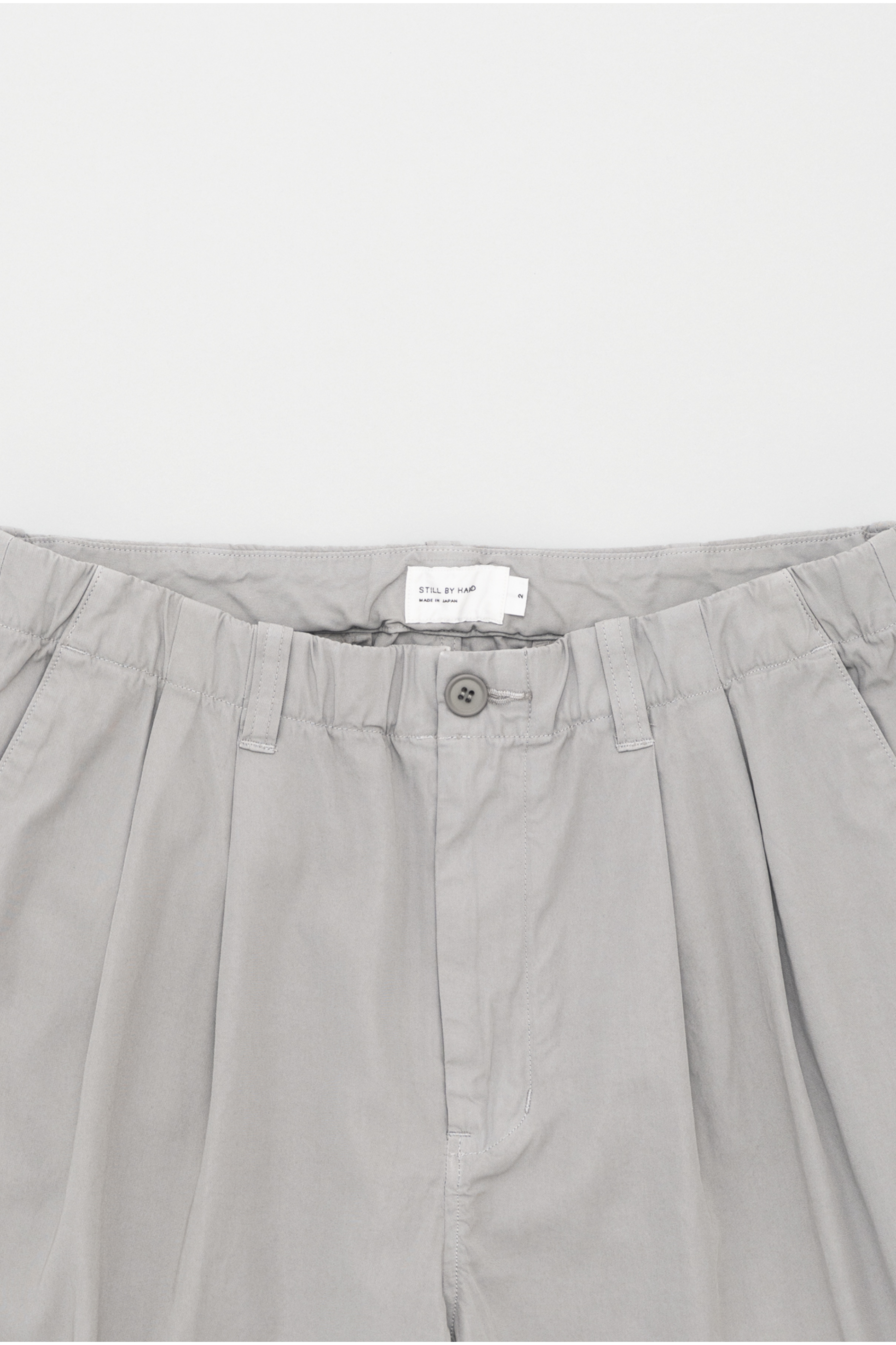 Still By Hand - Pantalon Teint Pièce 2 Pinces (Smoke Grey) | Pantalon Japonais